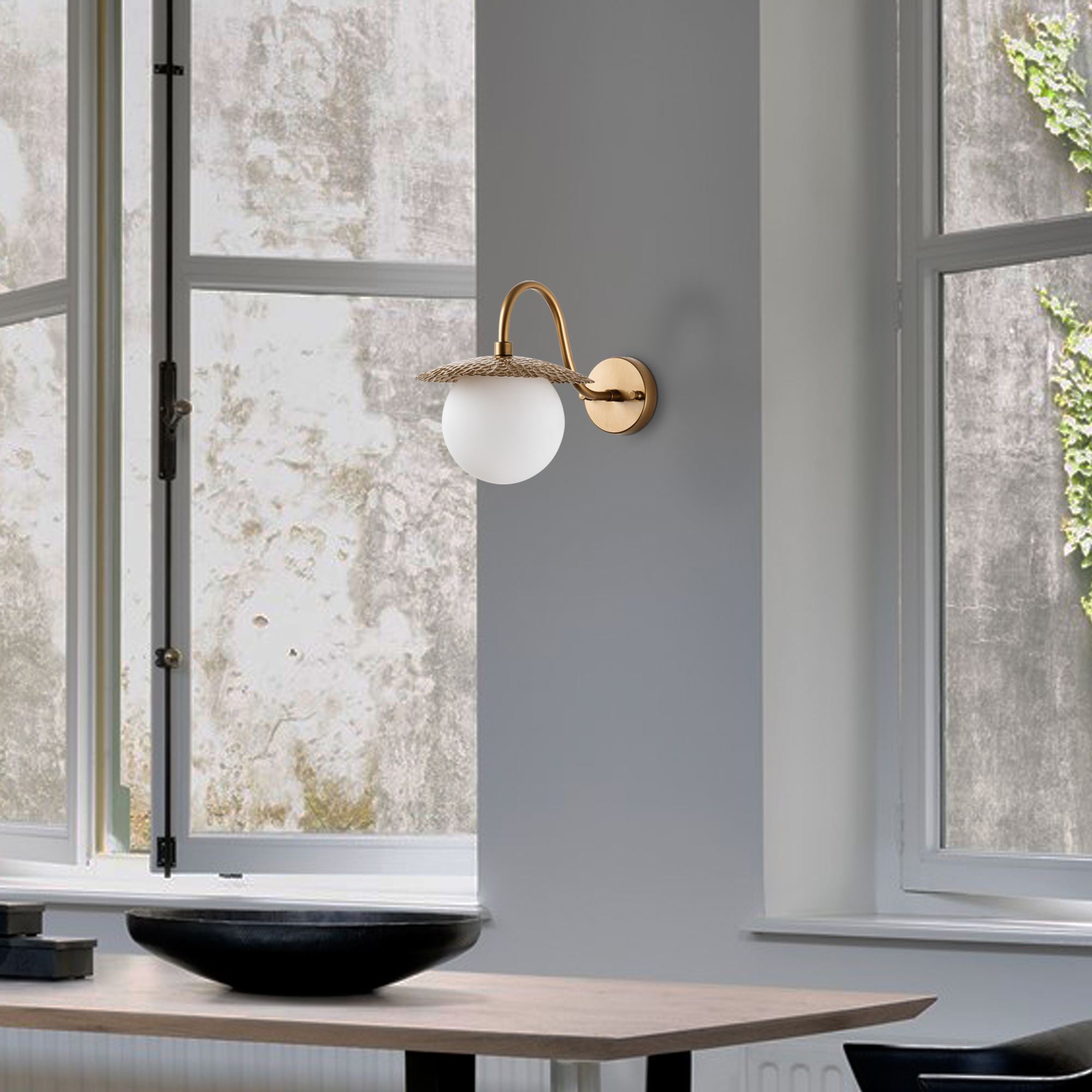 Candeeiro de Parede-Anemon-Ouro