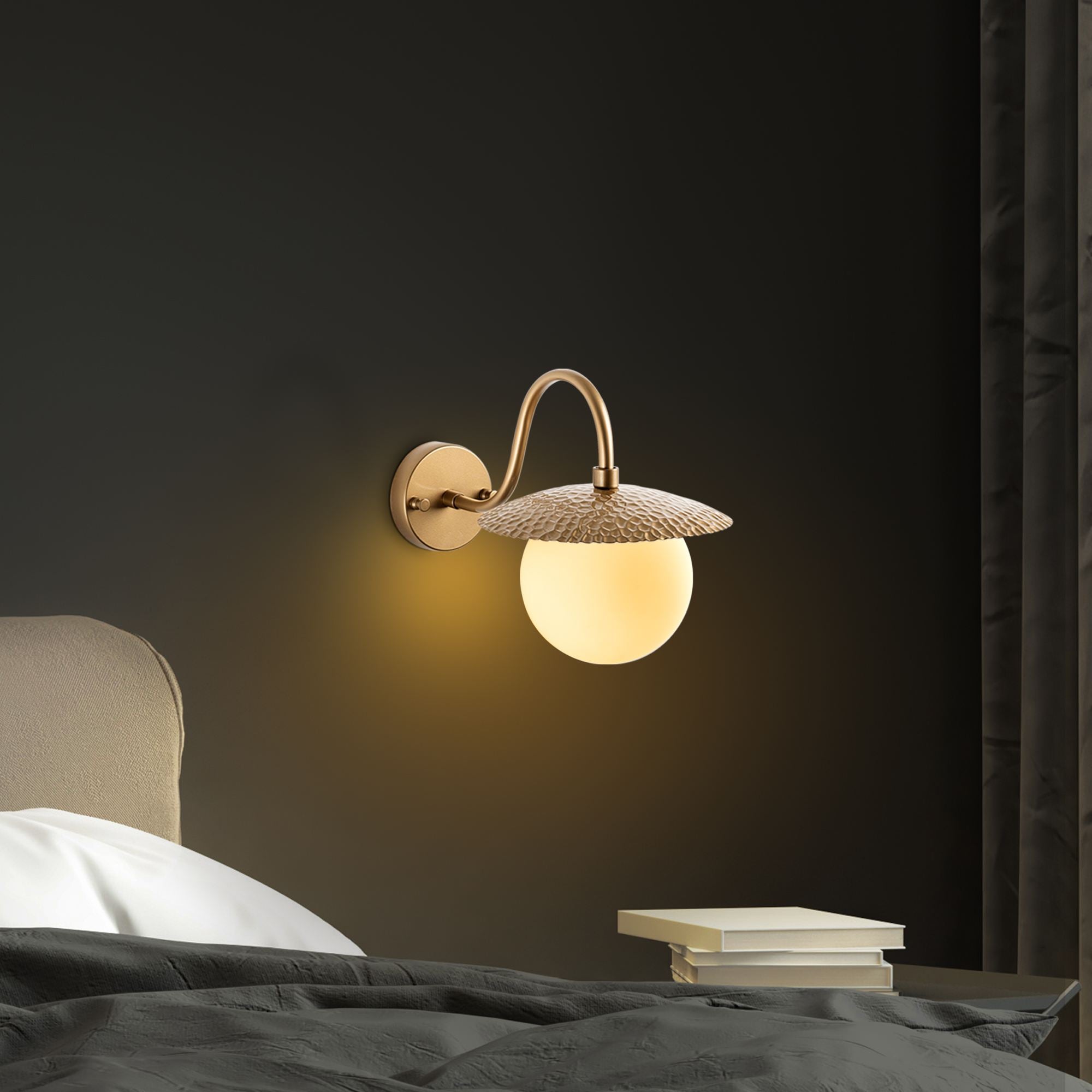 Candeeiro de Parede-Anemon-Ouro