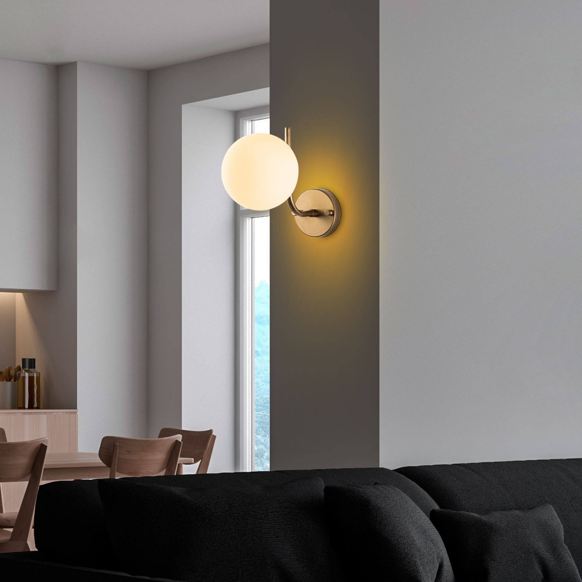 Candeeiro de Parede-Antler-Ouro