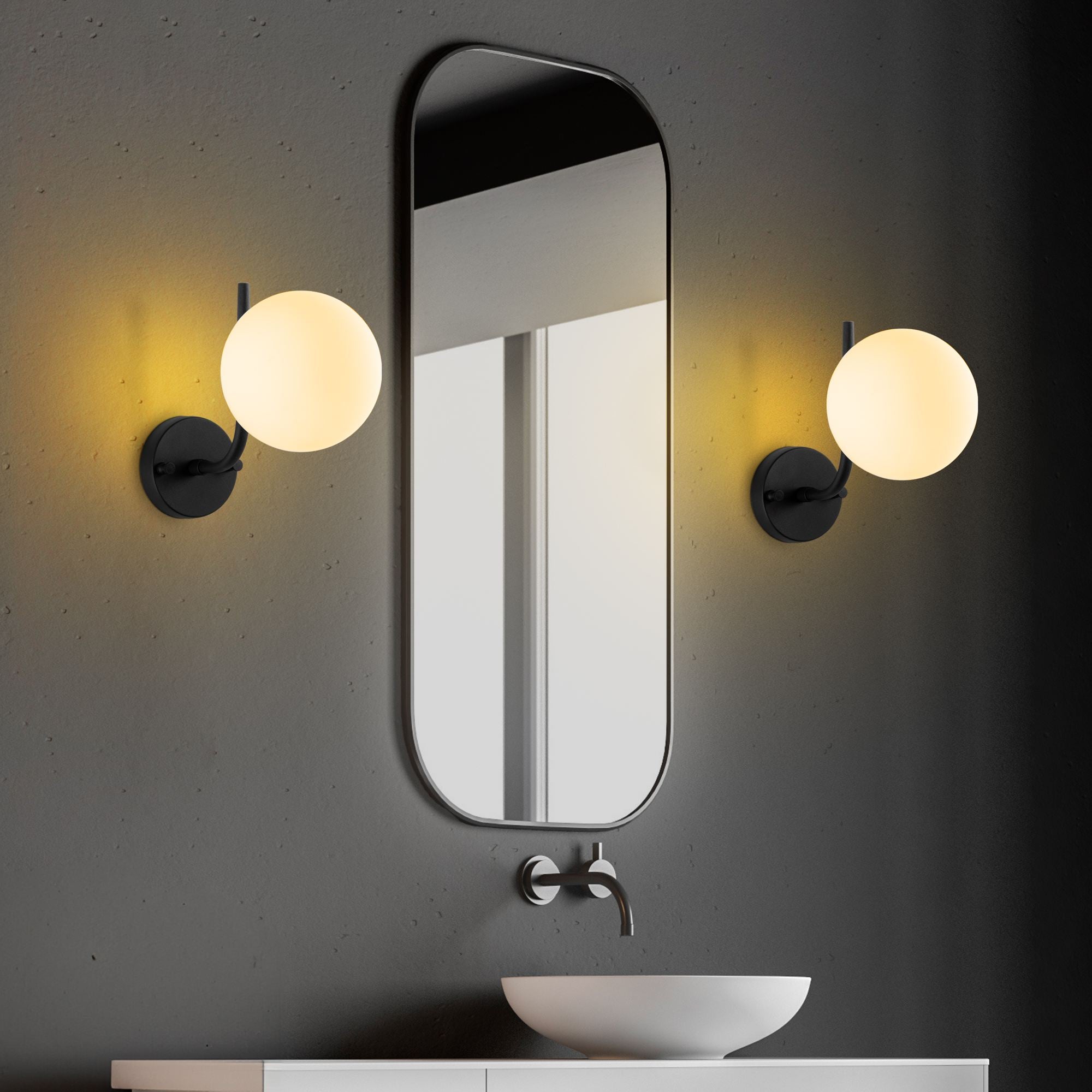 Candeeiro de Parede-Antler-Preto