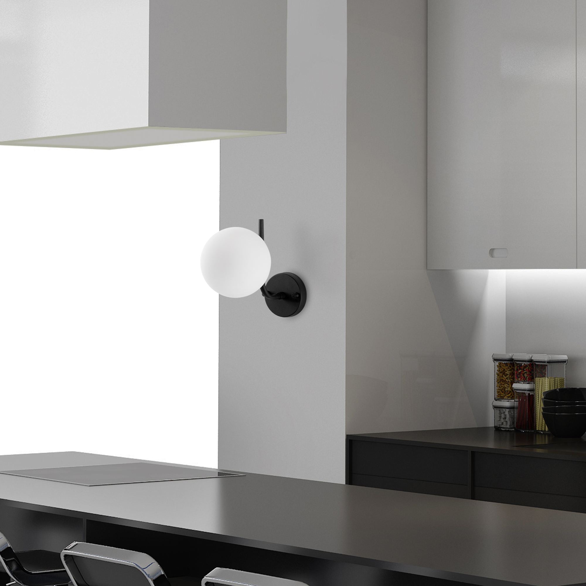 Candeeiro de Parede-Antler-Preto