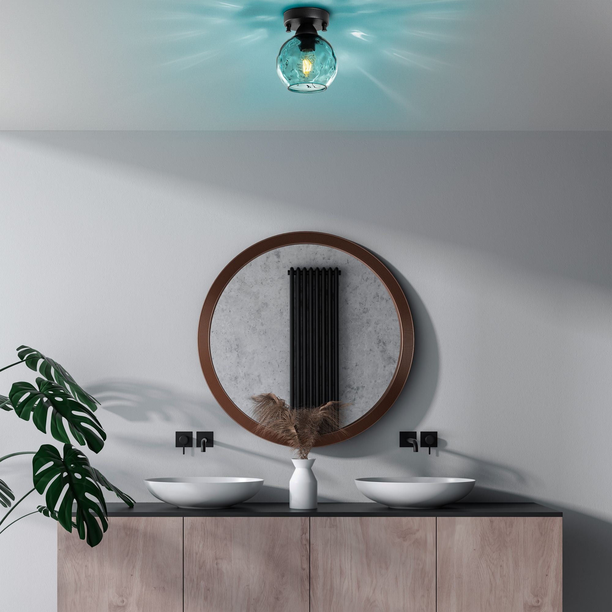 Candeeiro de Teto  - Benek - Azul
Preto