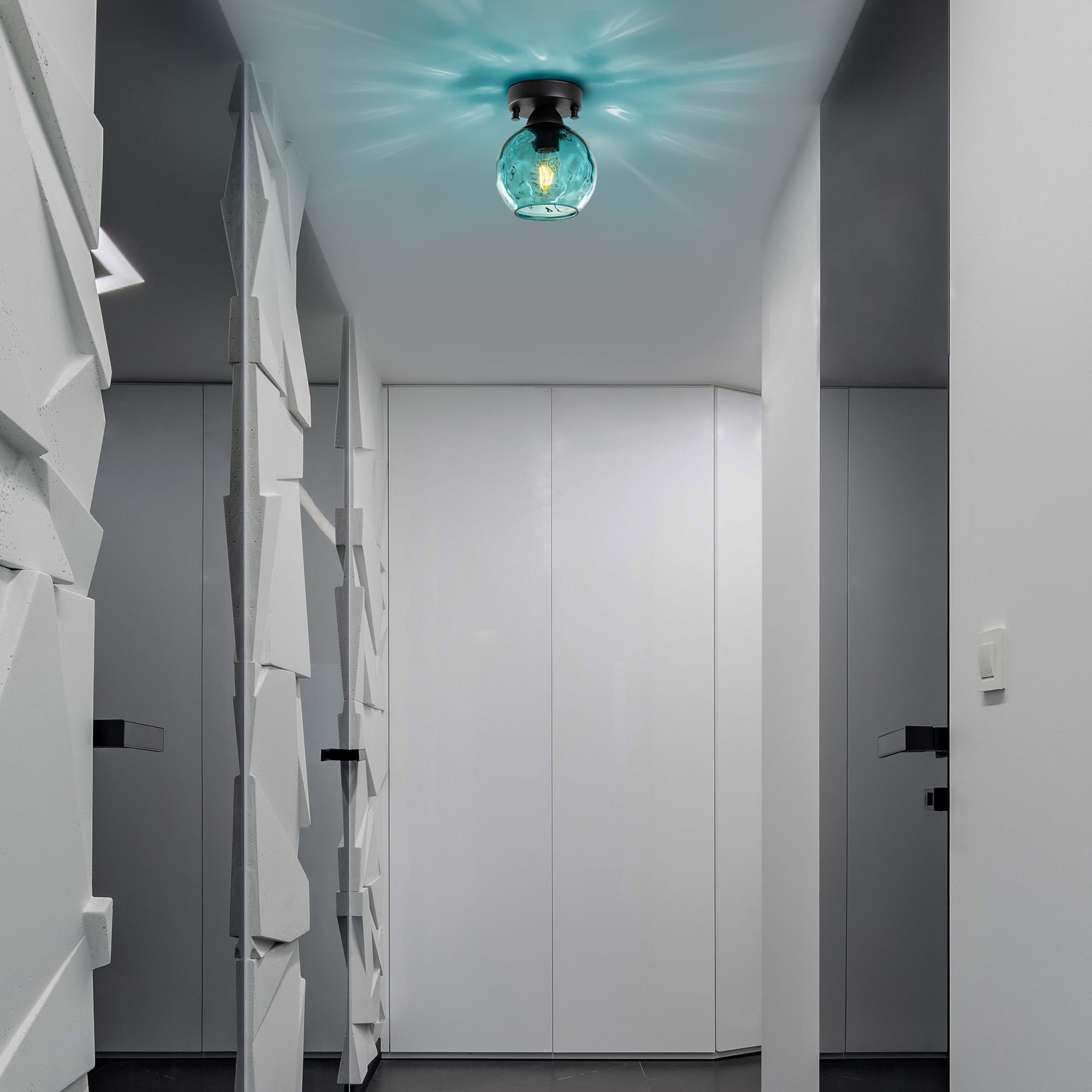 Candeeiro de Teto  - Benek - Azul
Preto