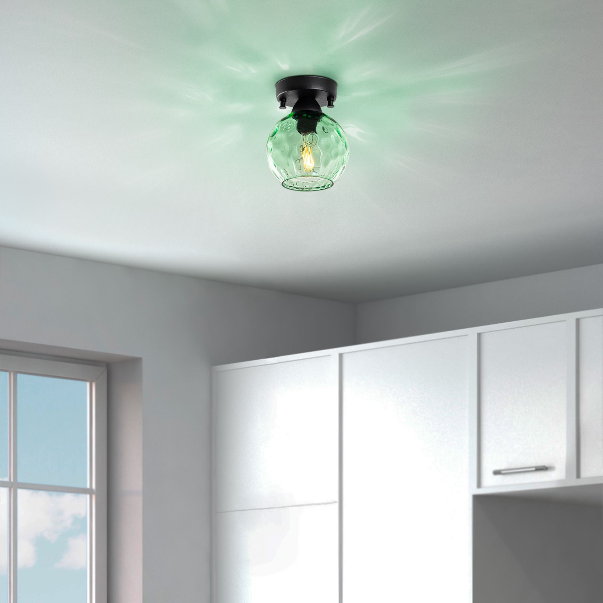 Candeeiro de Teto  - Benek - Menta
Preto