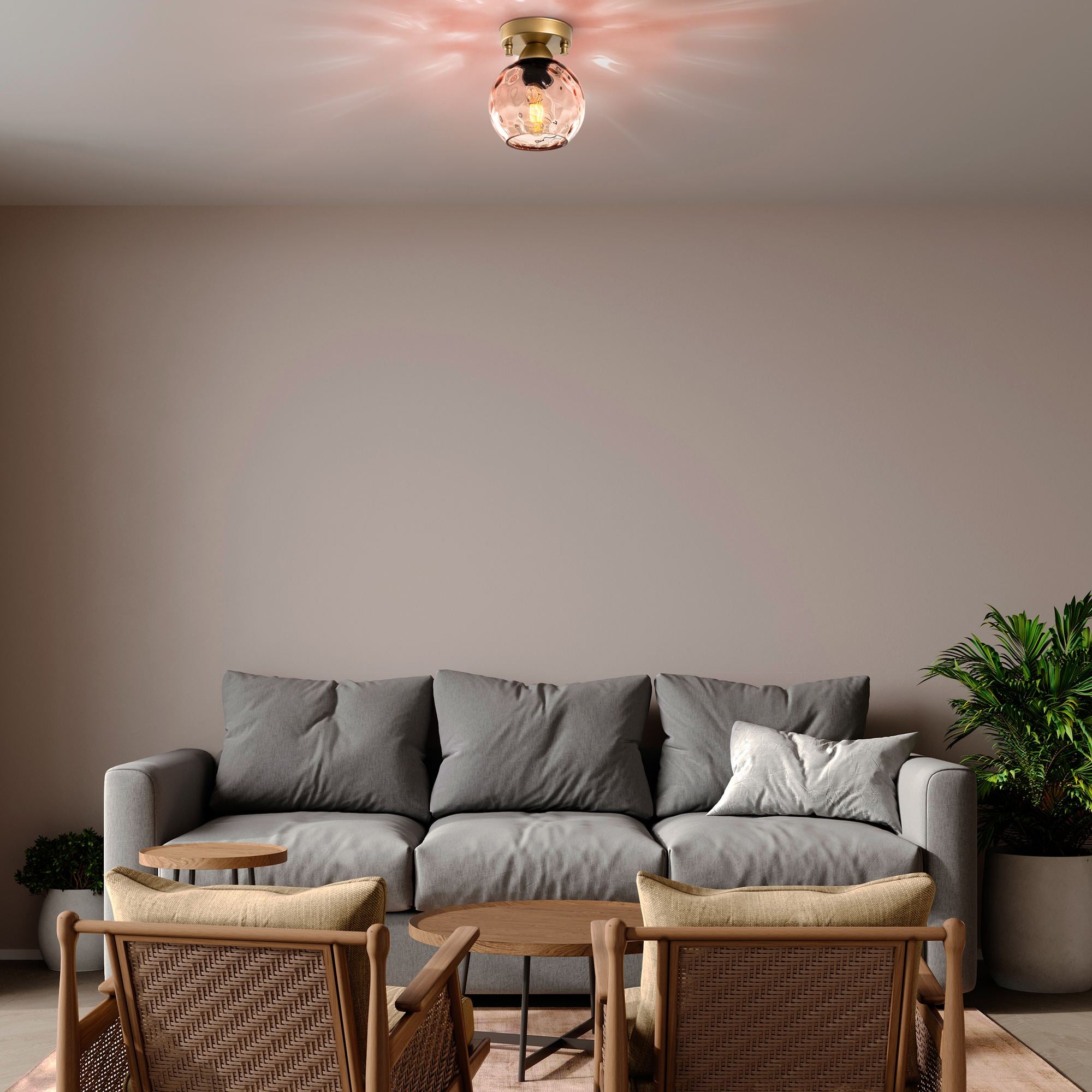 Candeeiro de Teto  - Benek - Rosa
Preto