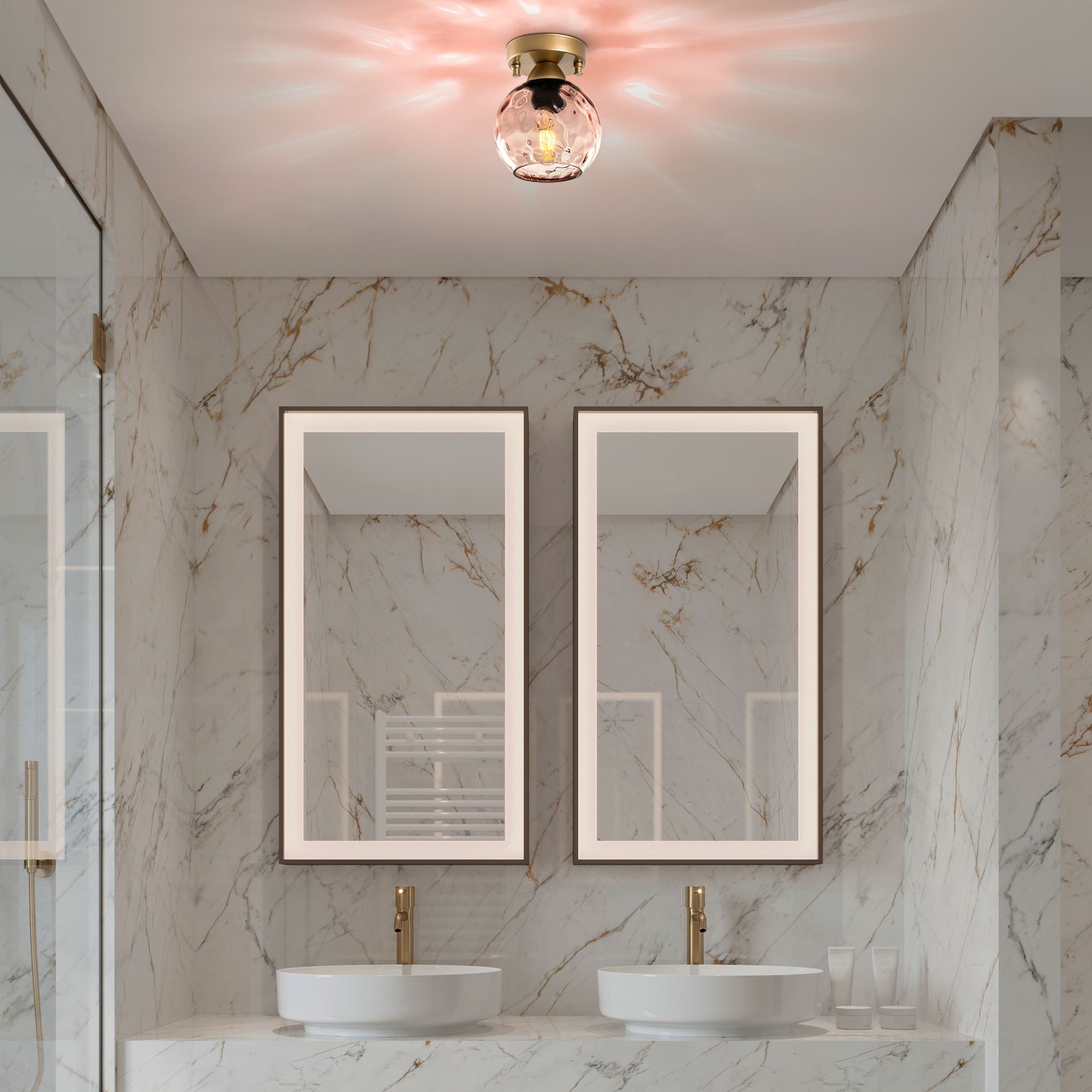 Candeeiro de Teto  - Benek - Rosa
Preto