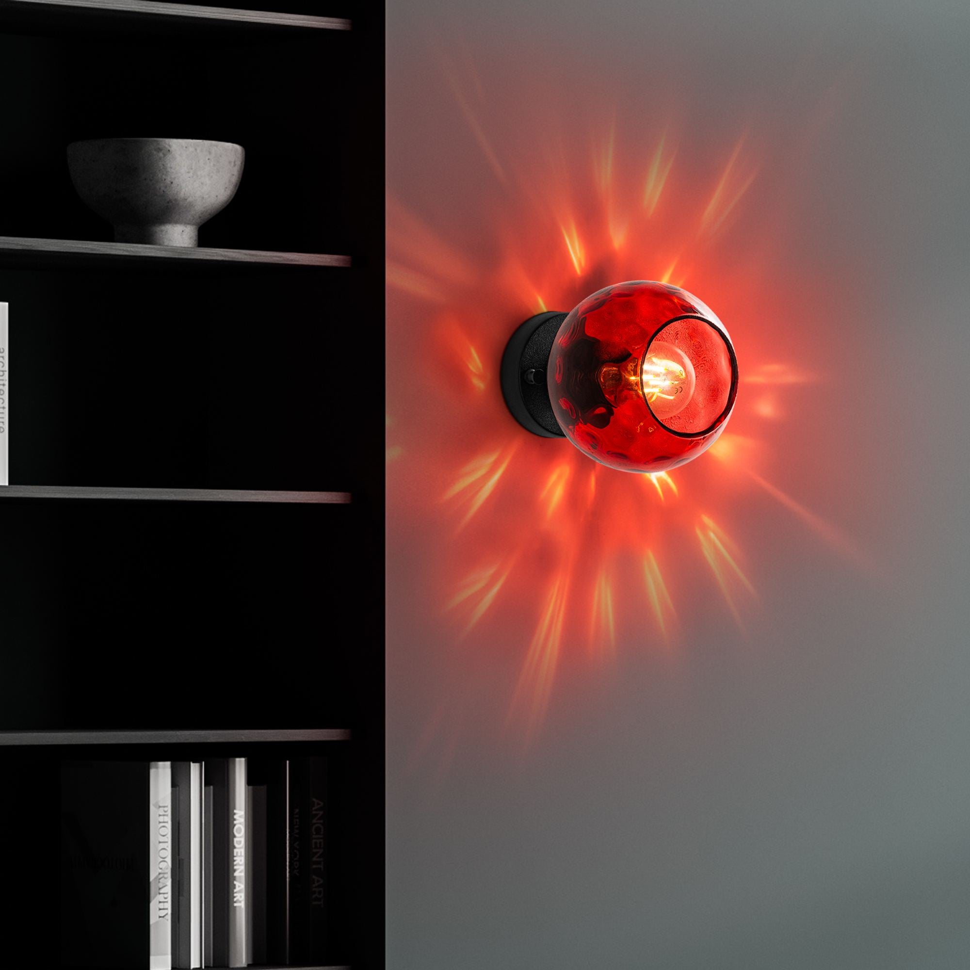 Candeeiro de Parede-Benek-Vermelho
Preto