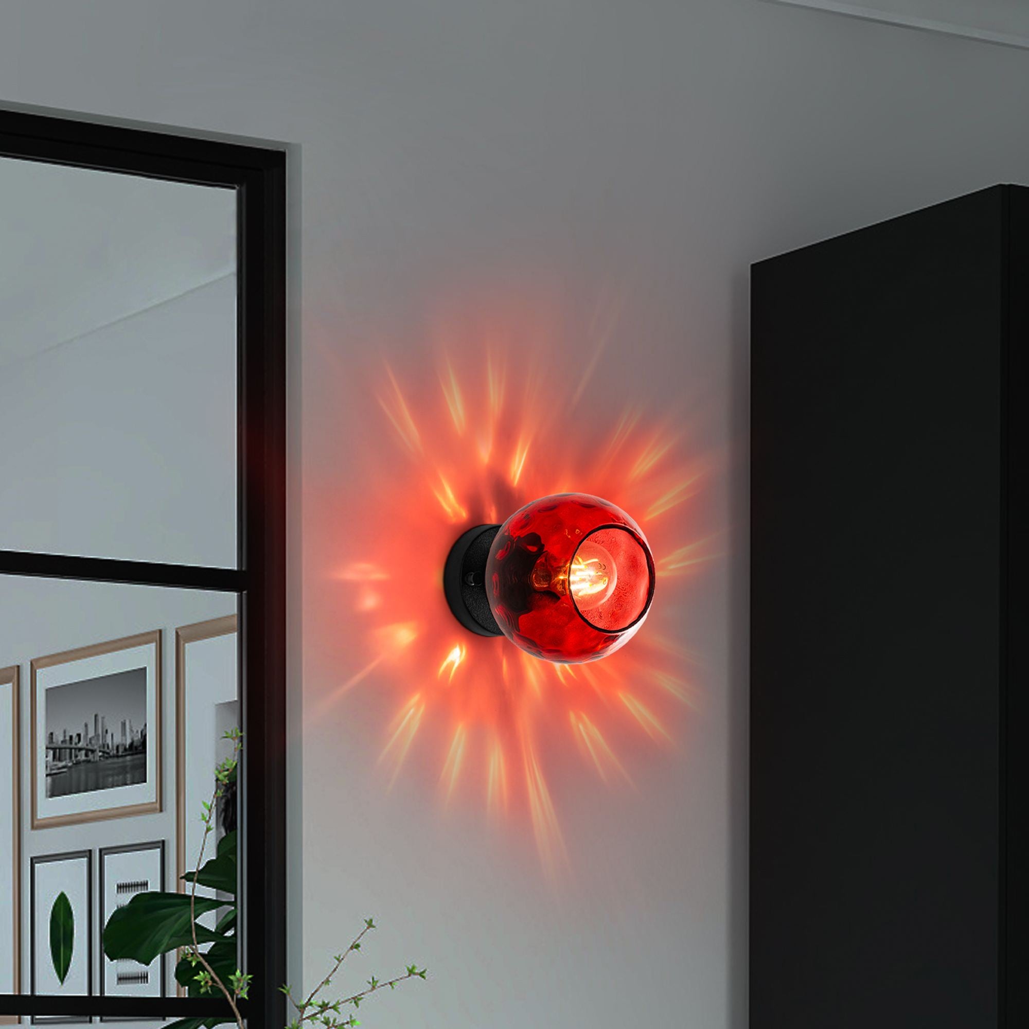 Candeeiro de Parede-Benek-Vermelho
Preto