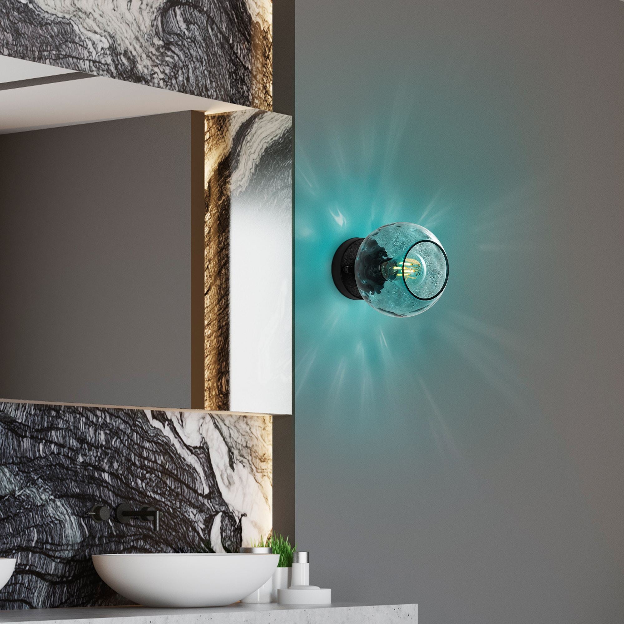 Candeeiro de Parede-Benek-Azul
Preto