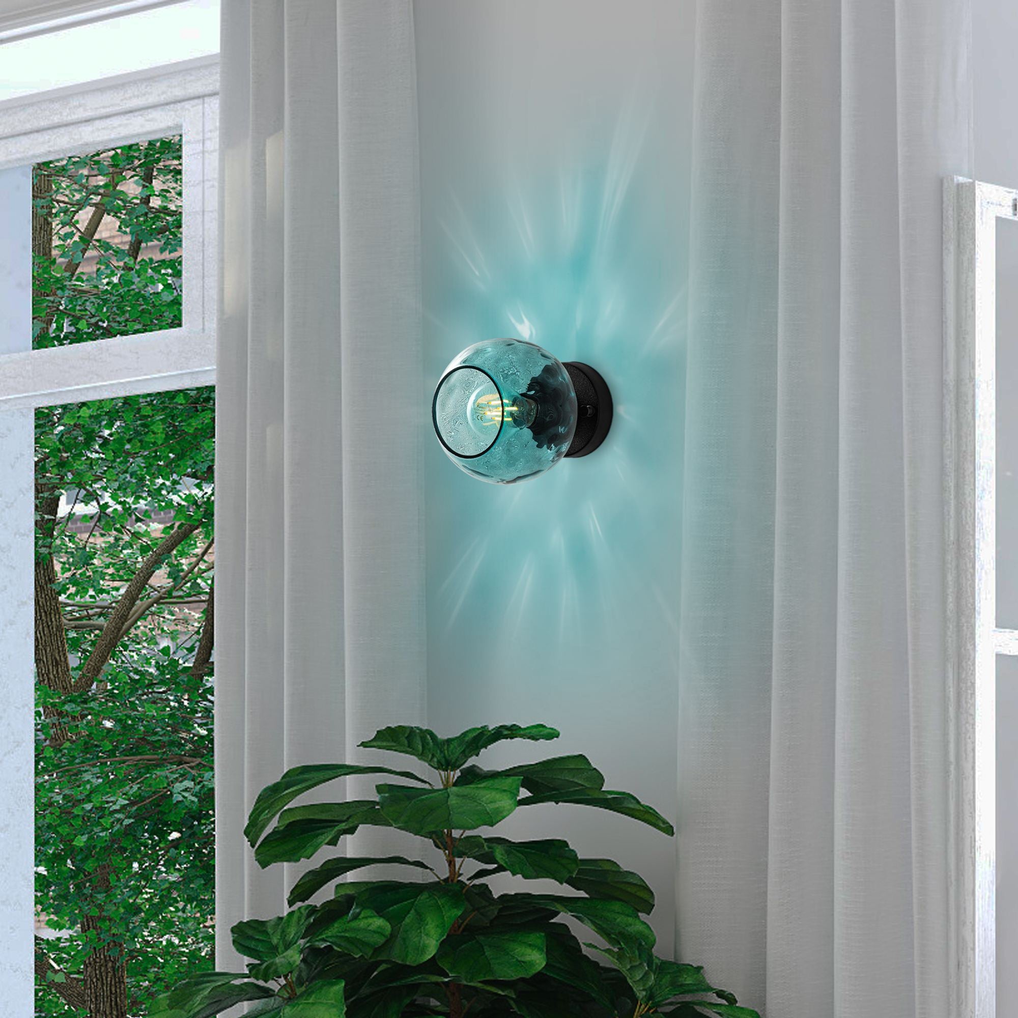 Candeeiro de Parede-Benek-Azul
Preto