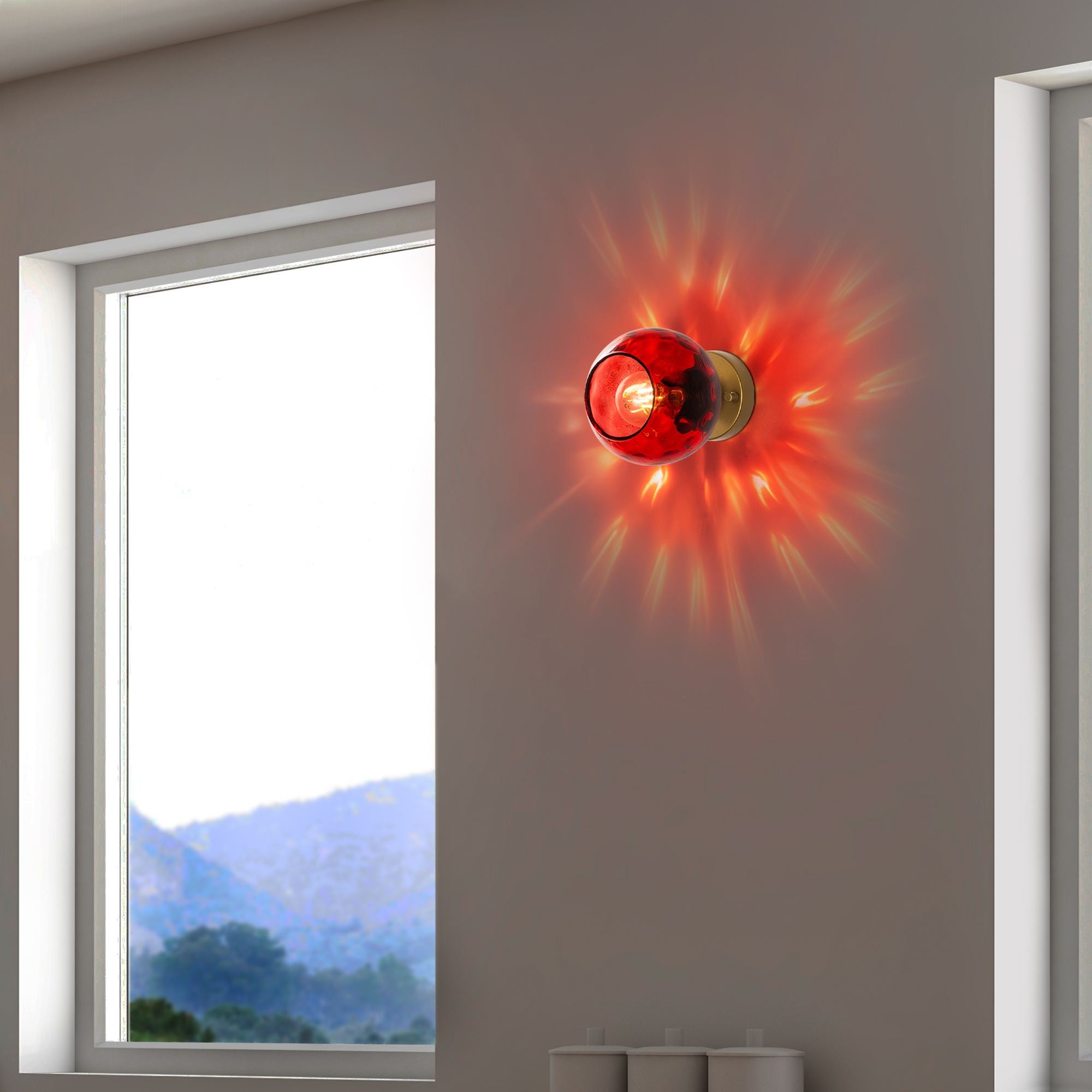 Candeeiro de Parede-Benek-Vermelho
Dourado