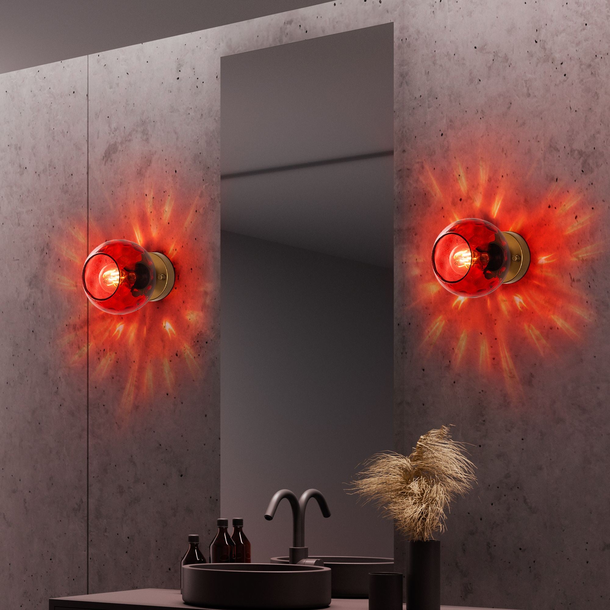 Candeeiro de Parede-Benek-Vermelho
Dourado