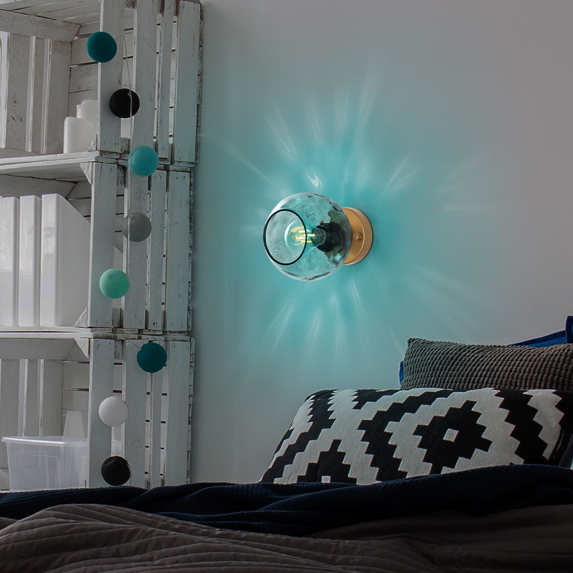 Candeeiro de Parede-Benek-Azul
Dourado