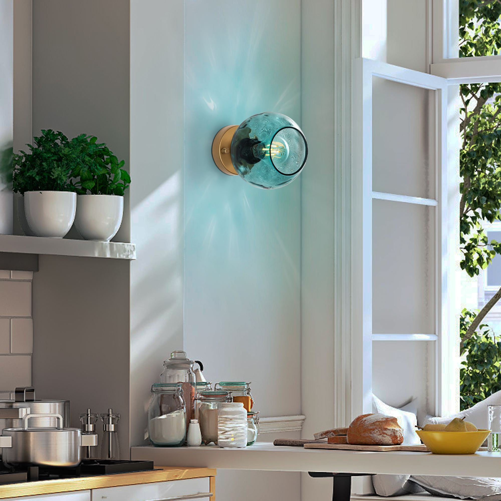 Candeeiro de Parede-Benek-Azul
Dourado