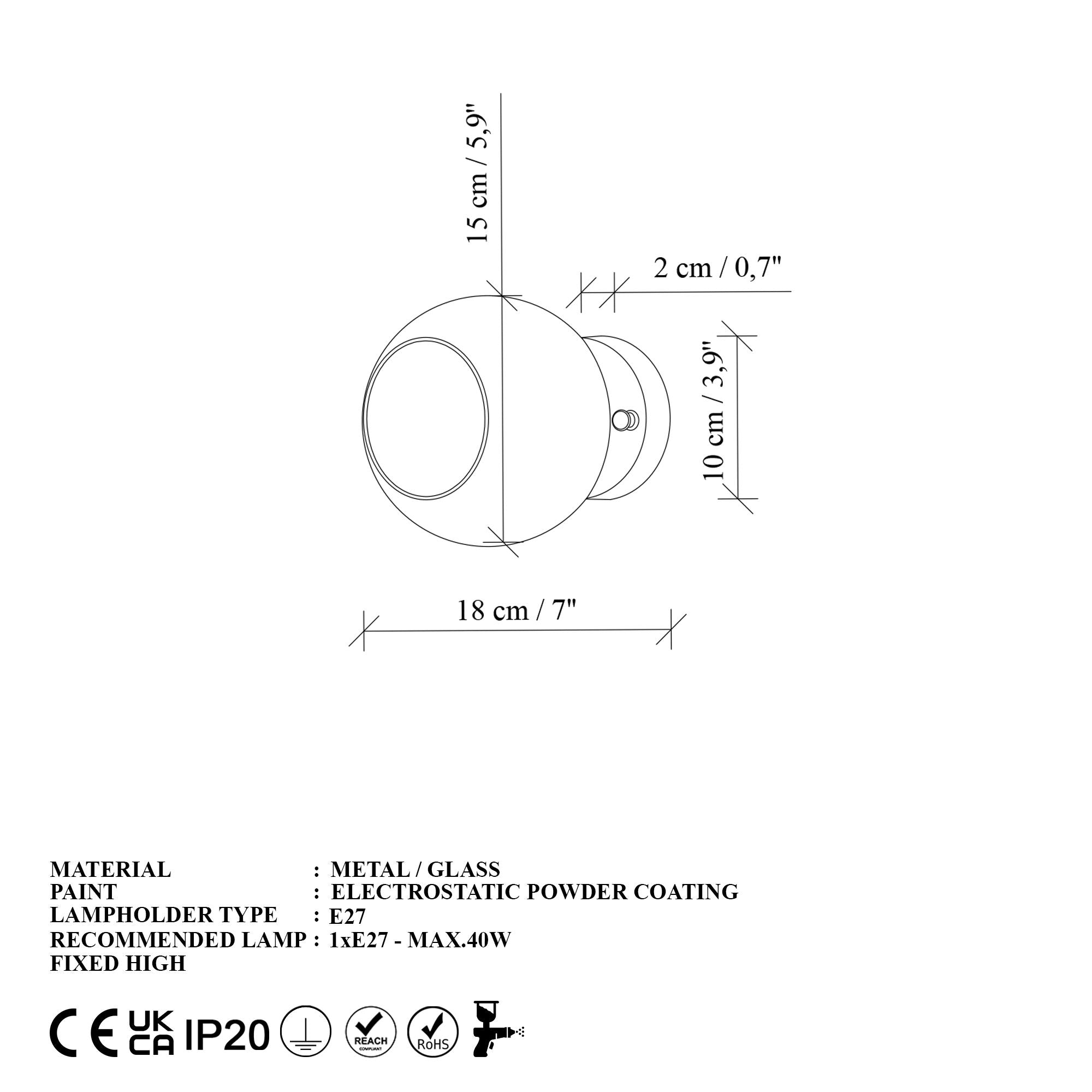 Candeeiro de Parede-Benek-Rosa
Ouro