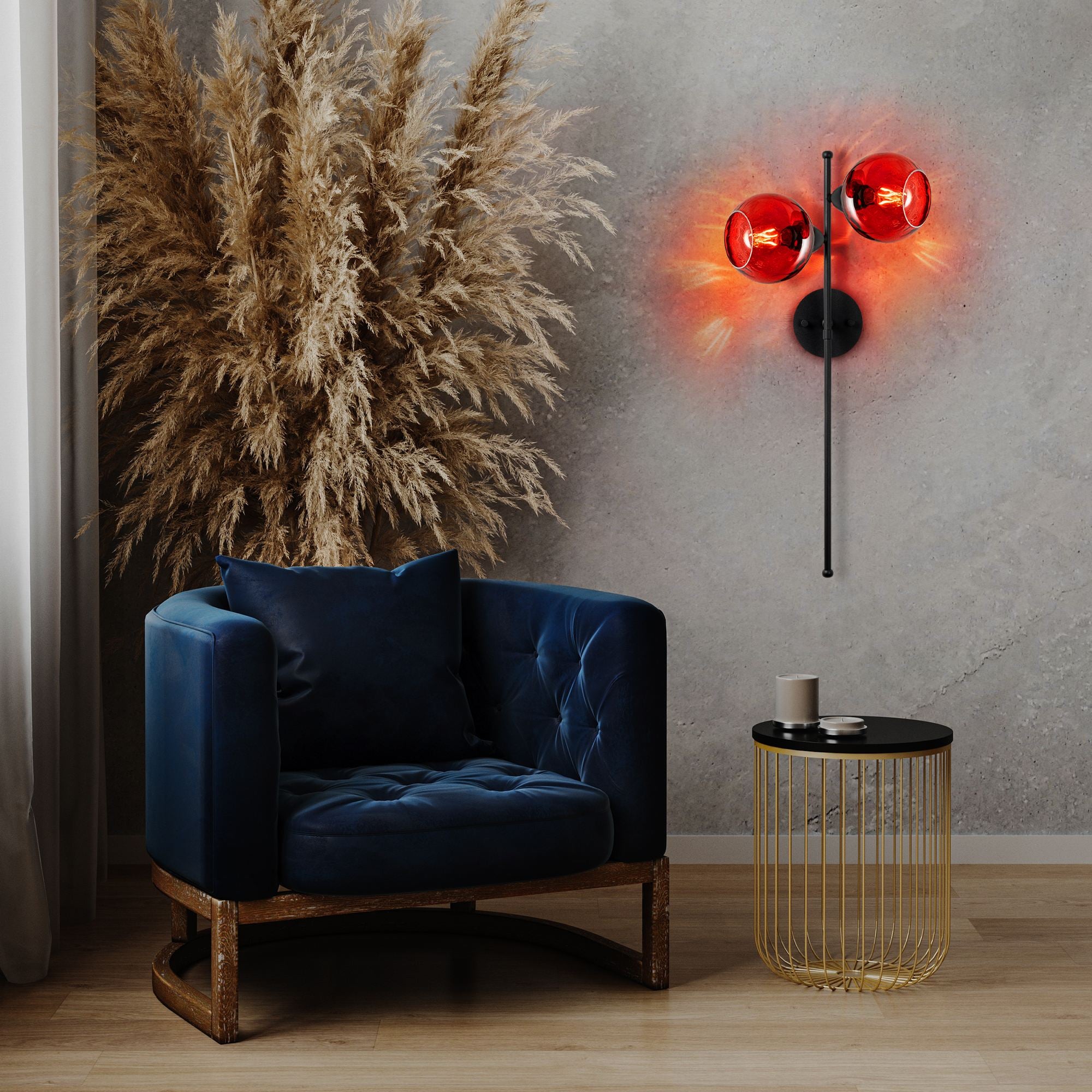 Candeeiro de Parede-Benek-Vermelho
Preto