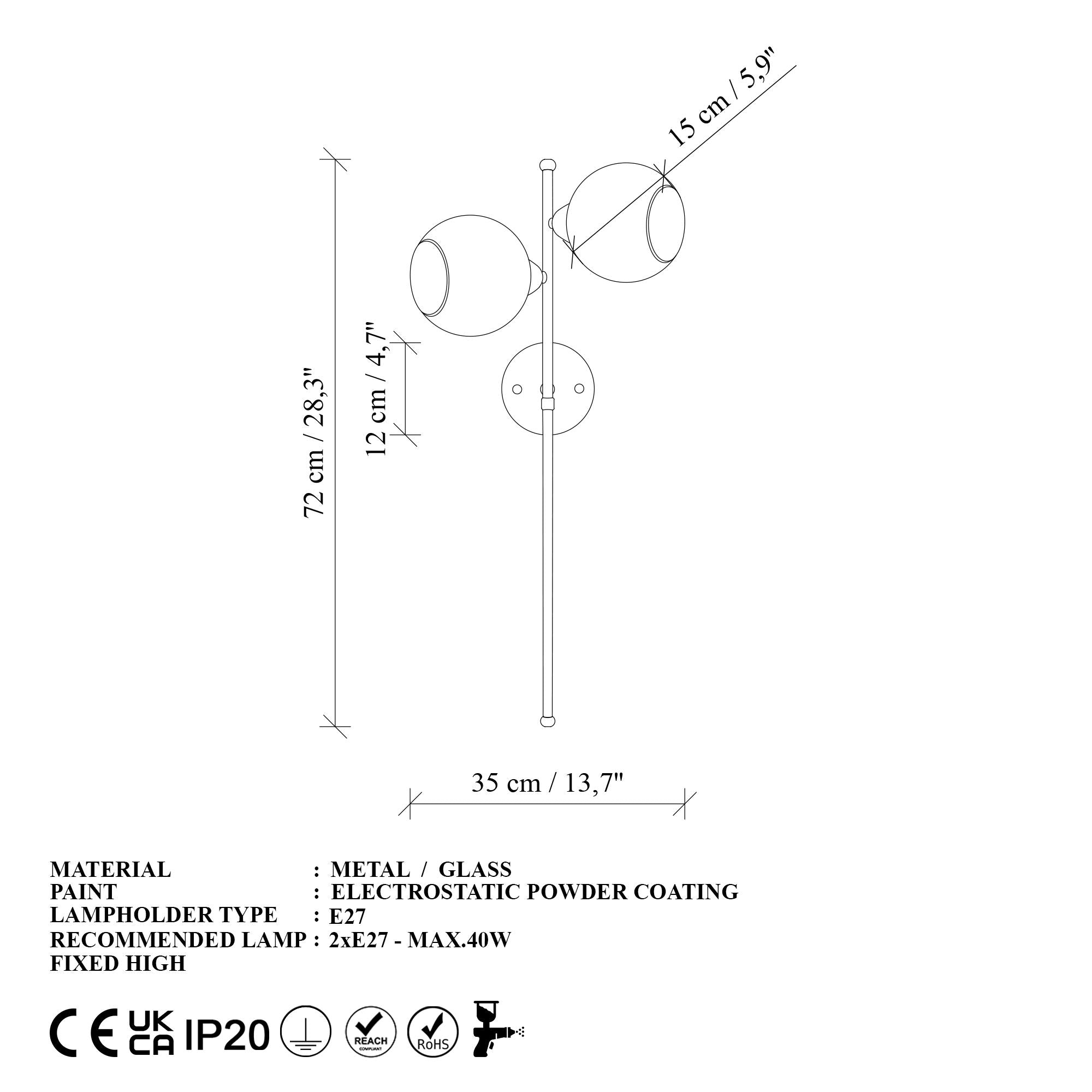 Candeeiro de Parede-Benek-Azul
Preto