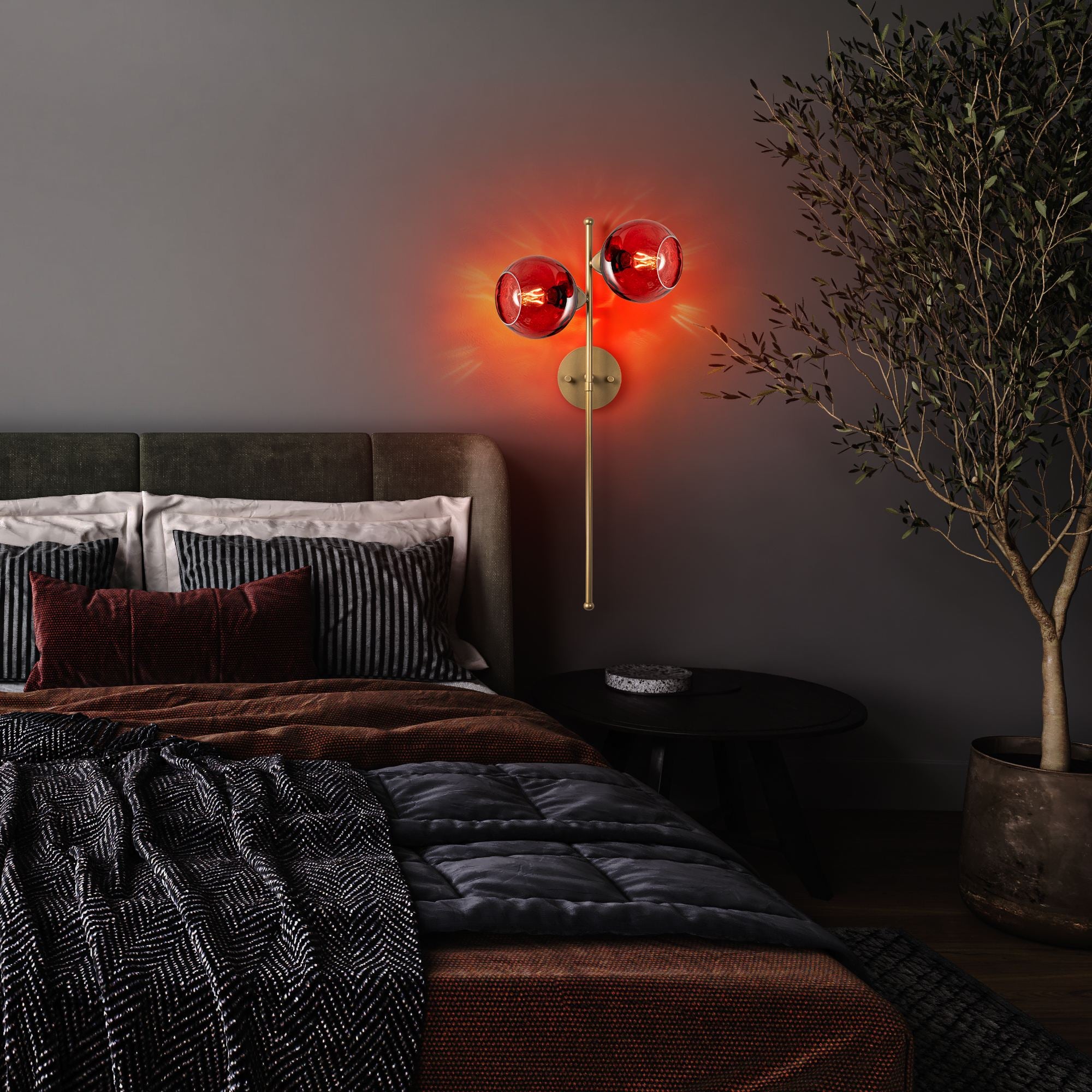 Candeeiro de Parede-Benek-Vermelho
Dourado