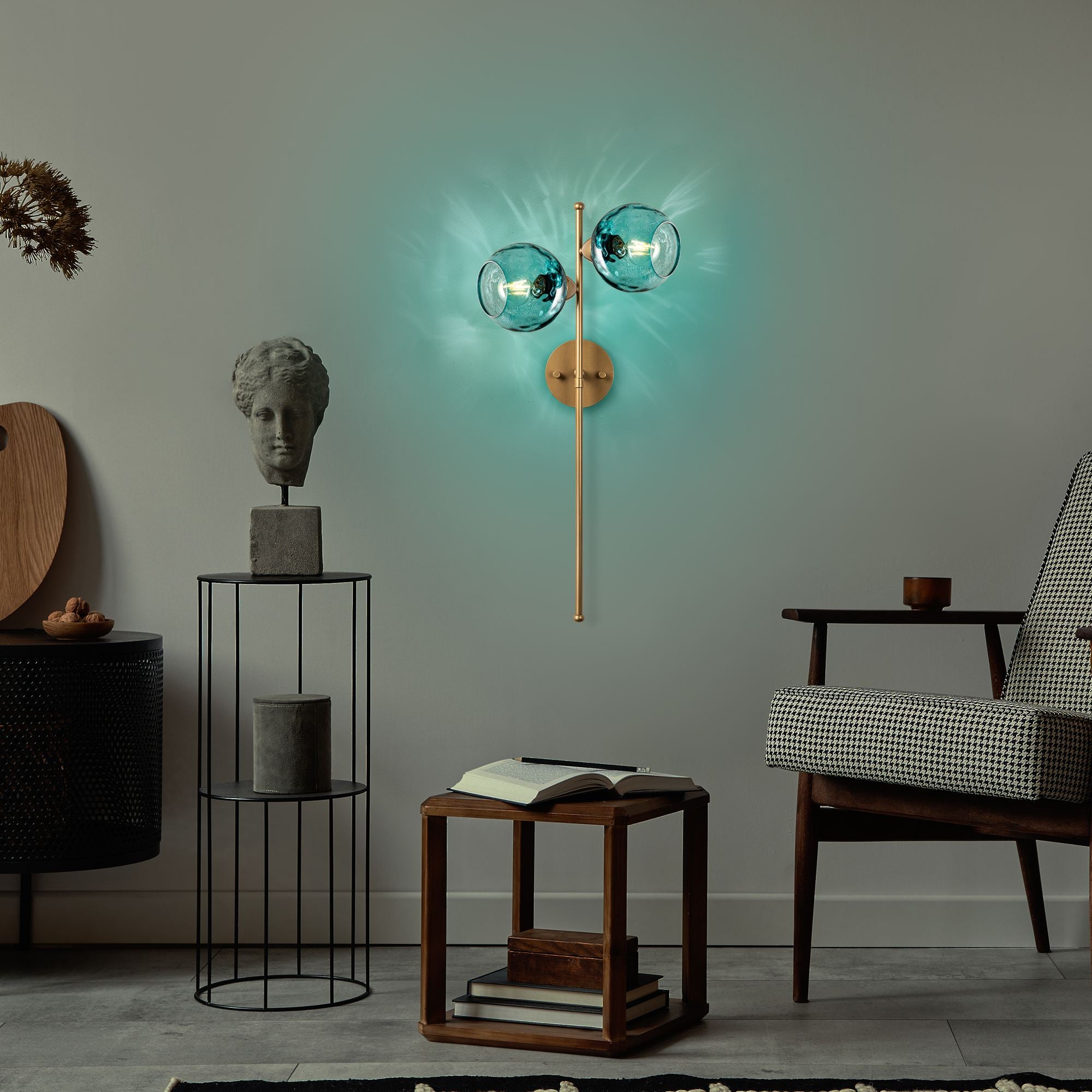 Candeeiro de Parede-Benek-Azul
Dourado