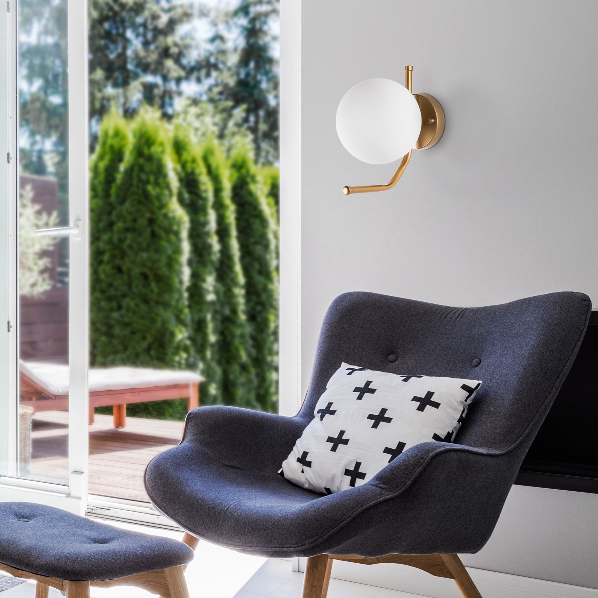 Candeeiro de Parede-Faruk-Dourado
Branco