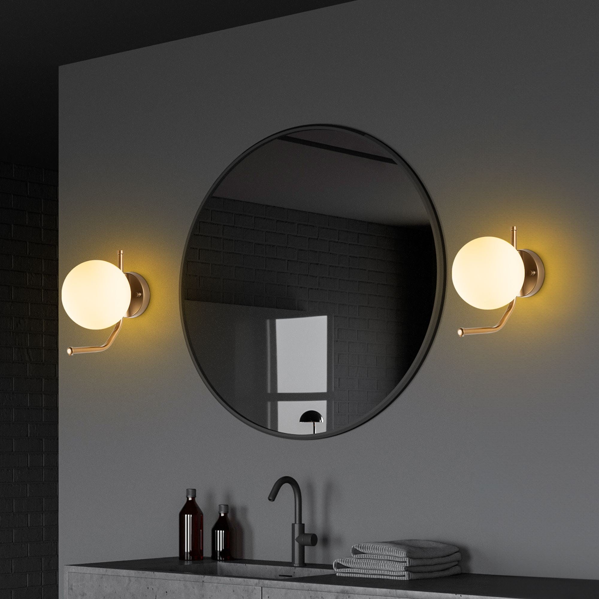 Candeeiro de Parede-Faruk-Dourado
Branco