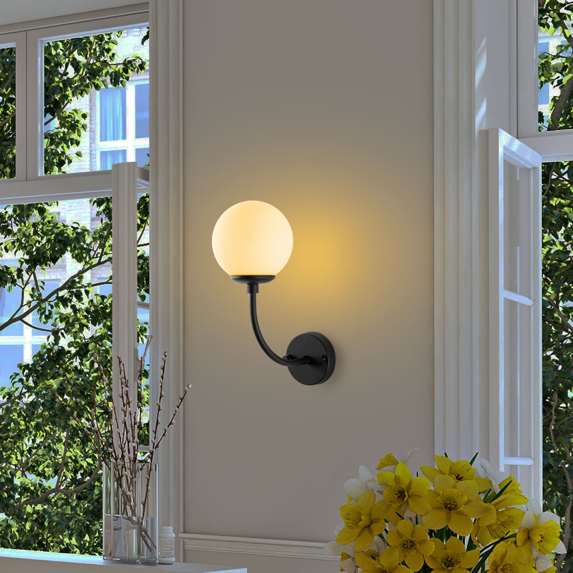 Candeeiro de Parede-Sferıs-Preto