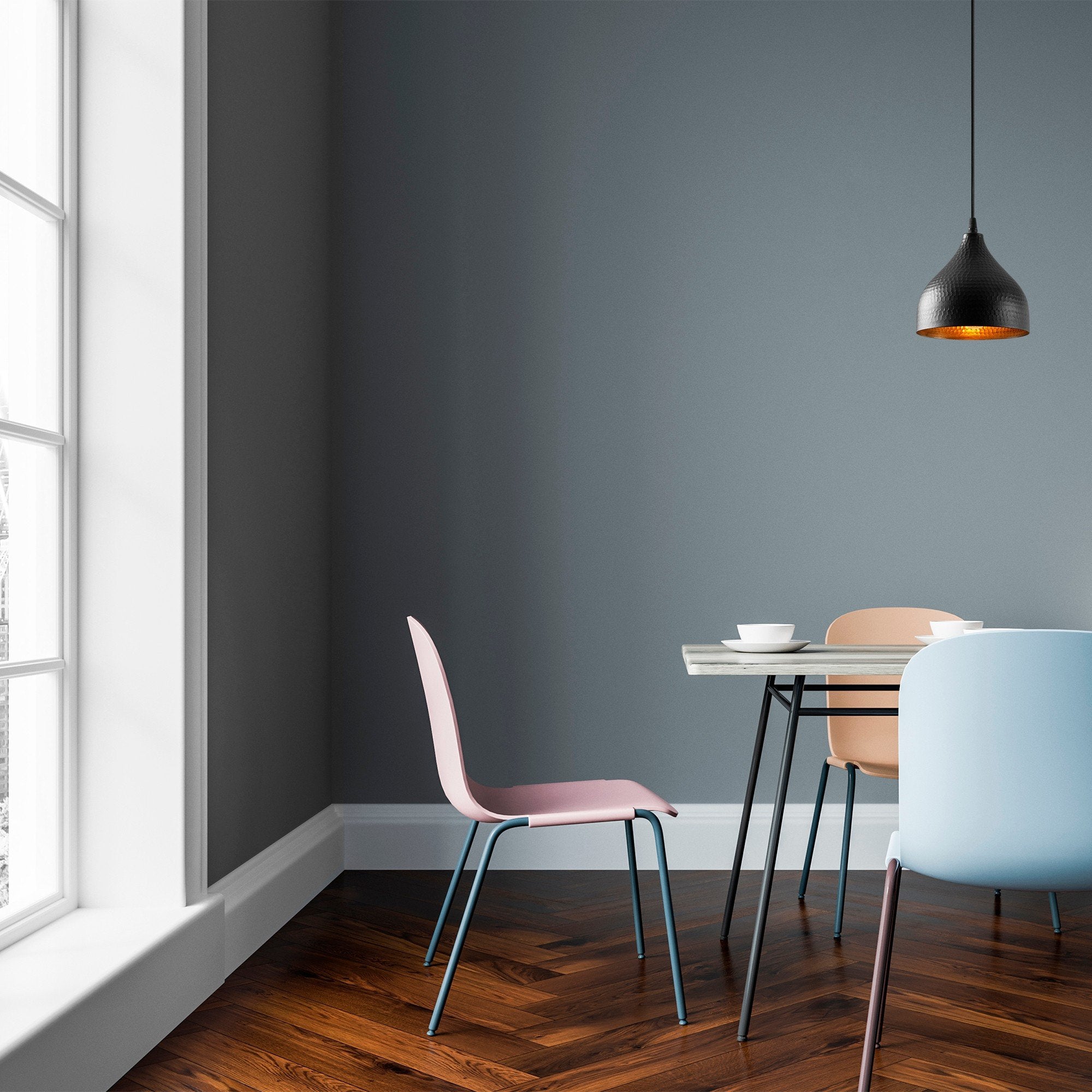 Candeeiro de Teto – 18 x 18 cm – Preto – Metal