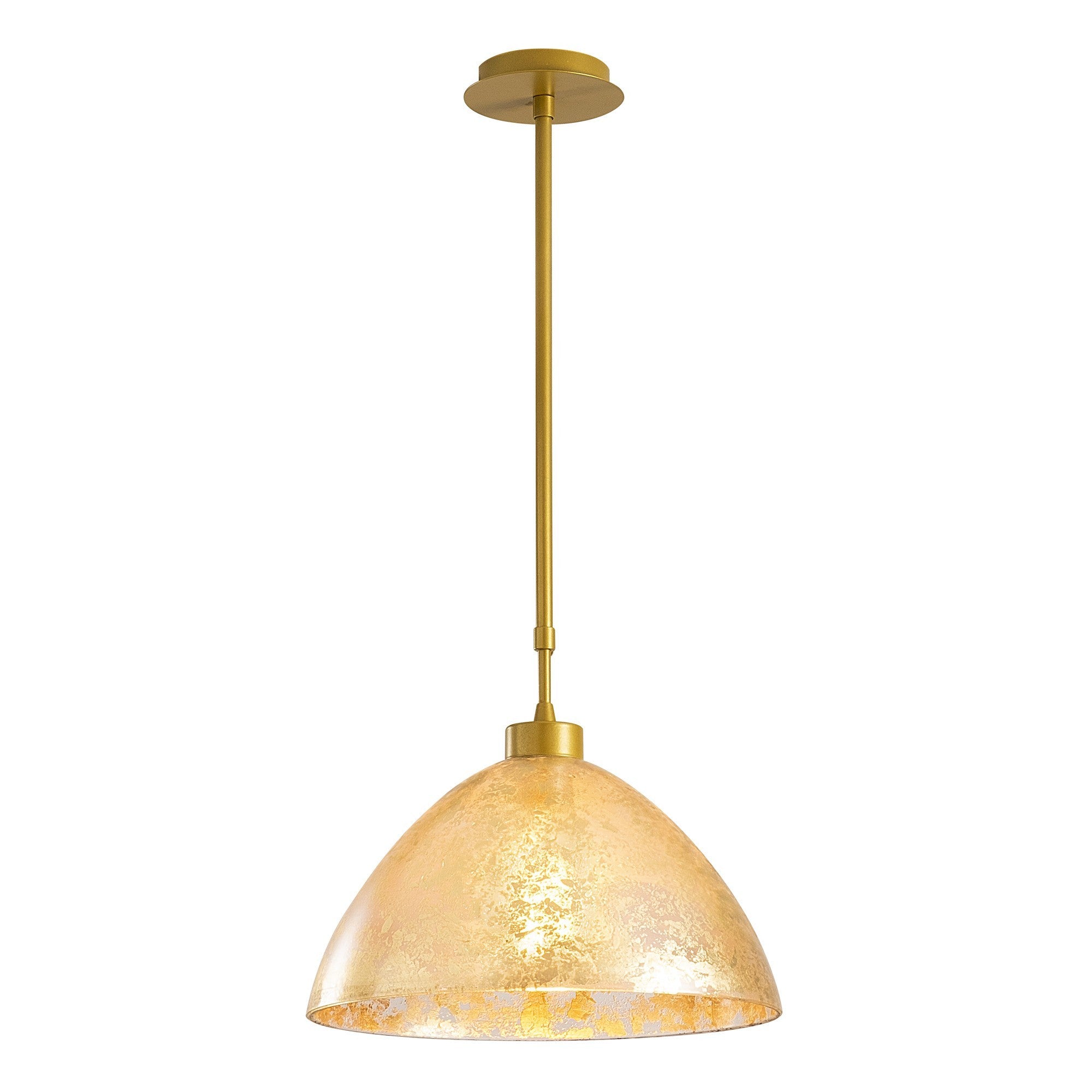 Candeeiro de Teto Dourado Elegante, Corpo em Metal, 34 cm de Diâmetro, 85 cm de Altura | Soquete E27, IP20 | Design Glamour Moderno para Decoração de Casa com Estilo