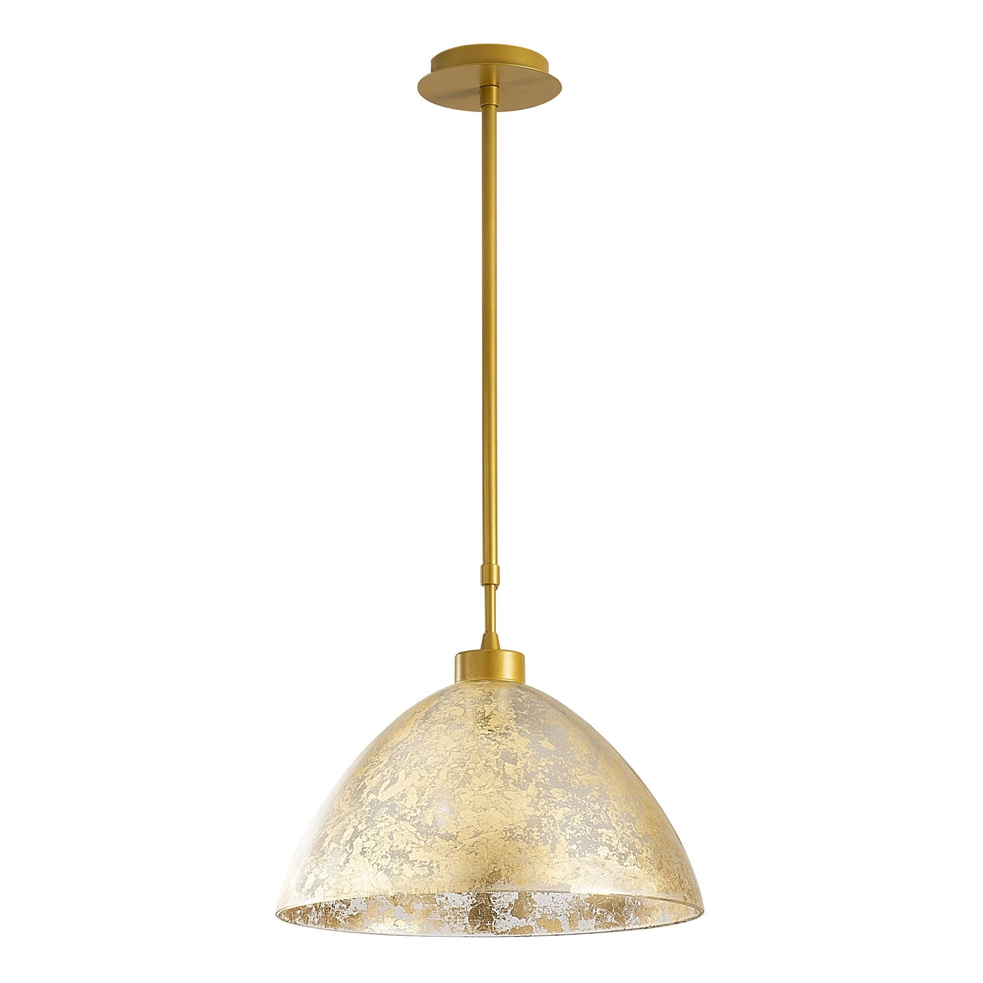 Candeeiro de Teto Dourado Elegante, Corpo em Metal, 34 cm de Diâmetro, 85 cm de Altura | Soquete E27, IP20 | Design Glamour Moderno para Decoração de Casa com Estilo