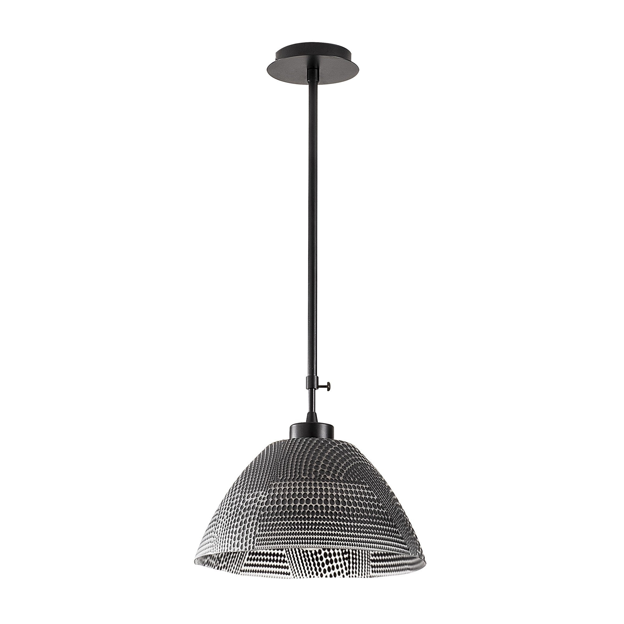 Candeeiro de Teto Industrial Nostalgia, Preto e Dourado, 30 cm de Diâmetro, 85 cm de Altura | Corpo em Metal, Soquete E27, Design Elegante para Espaços Modernos