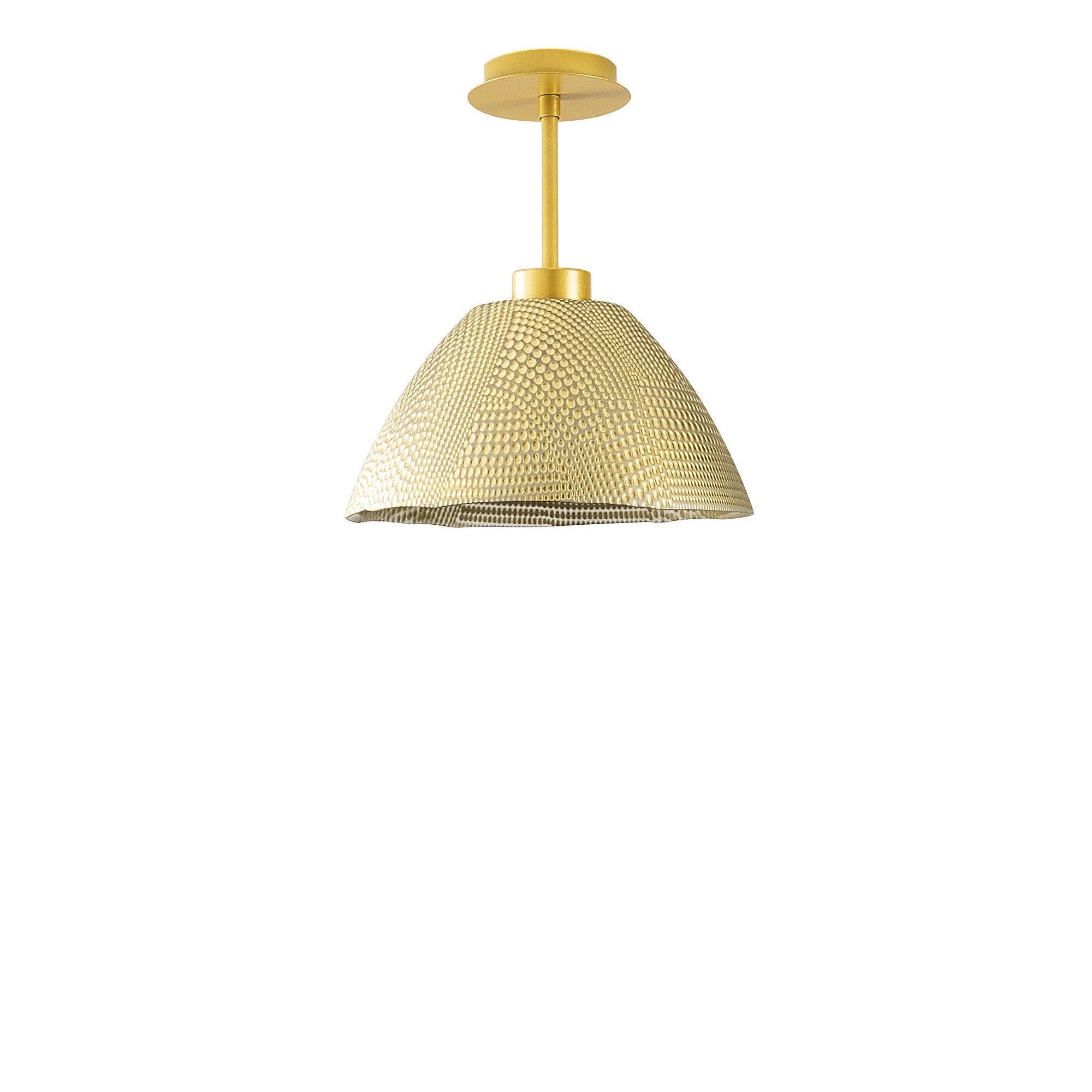 Candeeiro de Teto Dourado Elegante, Corpo em Metal, 30 cm de Diâmetro, 32 cm de Altura | Soquete E27, Máx. 40 W | Design Elegante e Nostálgico para Espaços Glamourosos