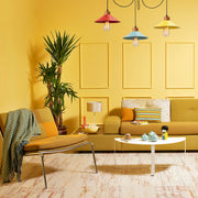 Candeeiro de Teto moderno com corpo de metal e base de madeira, 114 x 24 cm, altura ajustável, 3 soquetes E27, design elegante para casa e escritório