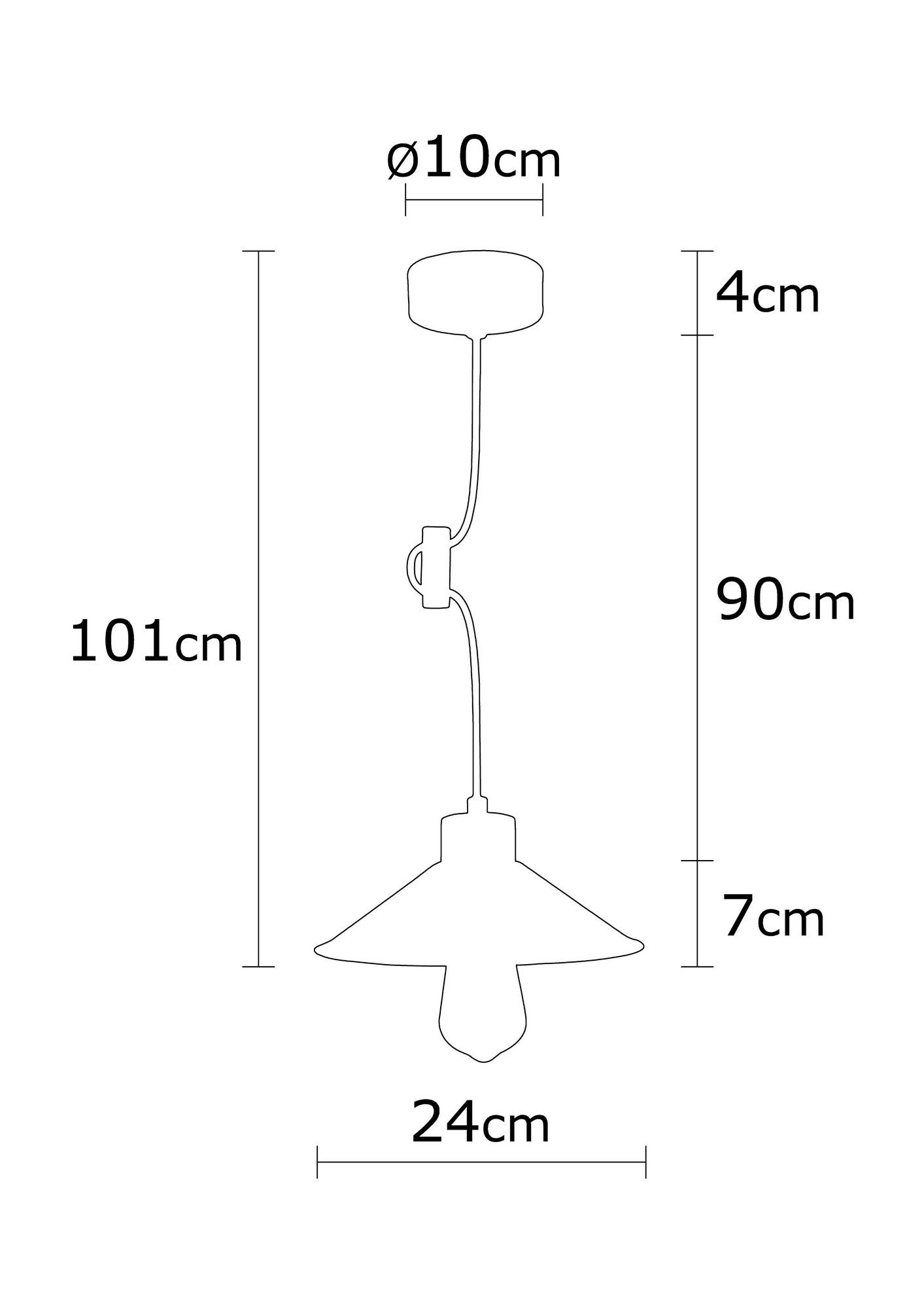 Candeeiro de Teto Verde Moderno, Corpo de Ferro, 24 cm de Diâmetro, 101 cm de Altura | Soquete E27, 40 W Máx., Design Elegante para Casa e Escritório | Classificação IP20