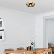 Candeeiro de Teto – 36 cm de diâmetro – preto – metal