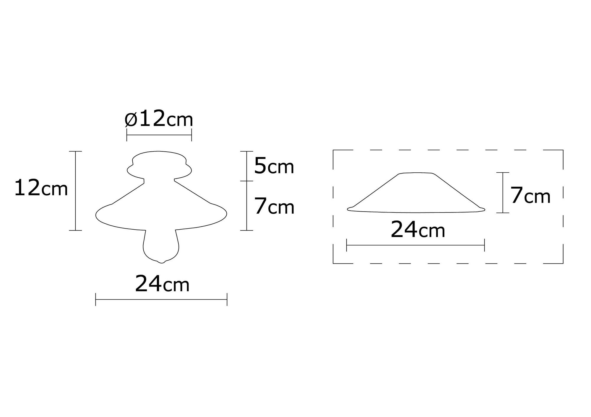 Candeeiro de Teto – 24 cm de Diâmetro – Preto – Metal