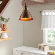 Candeeiro de Teto Vintage Elegante, 20 cm de Diâmetro, 40 cm de Altura | Corpo em Metal, Soquete E27, Design Escandinavo Moderno e Glamouroso | Perfeito para Decoração de Casa