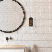 Candeeiro de Teto elegante em preto e bronze, 10 cm de diâmetro, 116 cm de altura | Ajustável, soquete E27, IP20 | Perfeito para decoração industrial moderna e escandinava