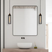 Candeeiro de Teto Industrial Moderno, Preto e Bronze, 117 cm de Altura | Corpo em Metal, Soquete E27, 40 W Máx. | Iluminação Elegante para Casa e Escritório