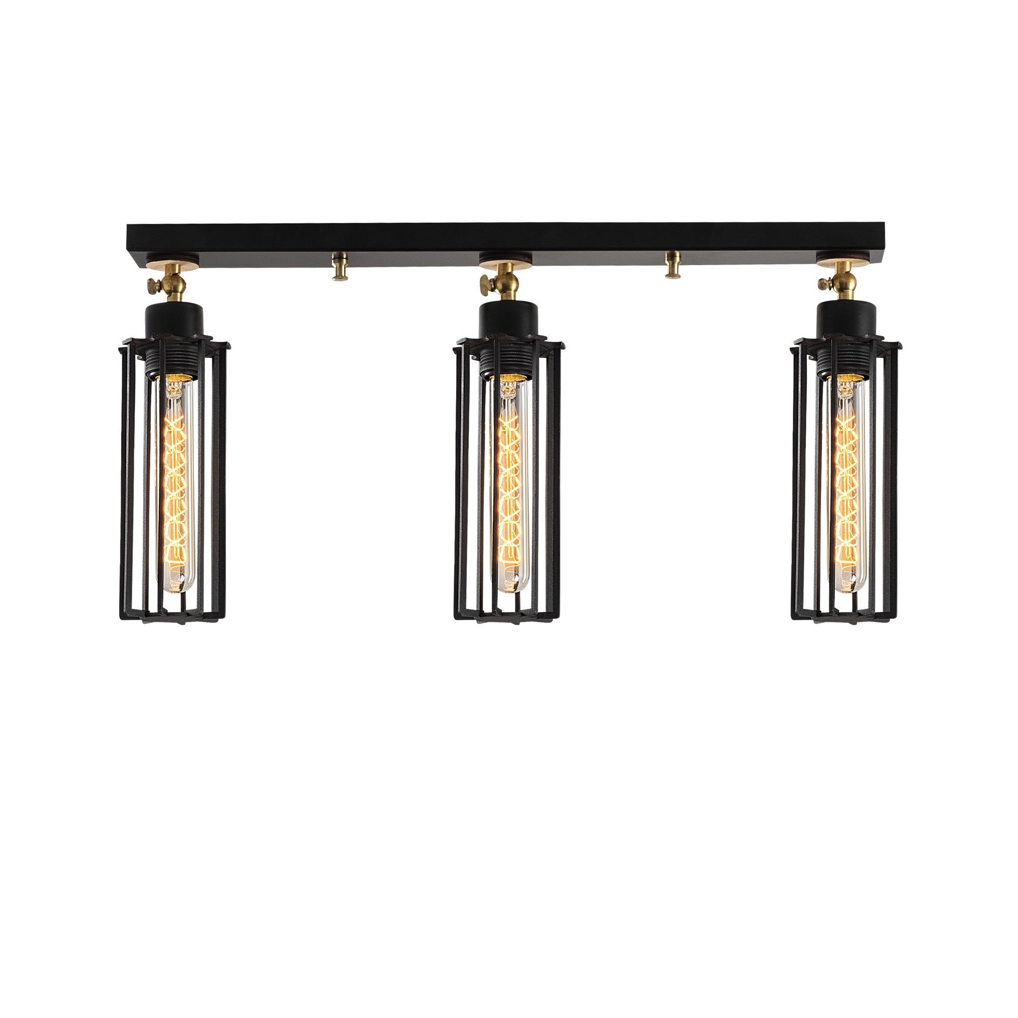 Candeeiro de Teto Industrial Preto, 63 cm de Diâmetro, Corpo em Metal, 3 x E27 máx. 40 W | Design Elegante para Espaços Modernos, Classificação IP20, Perfeito para Casa e Escritório