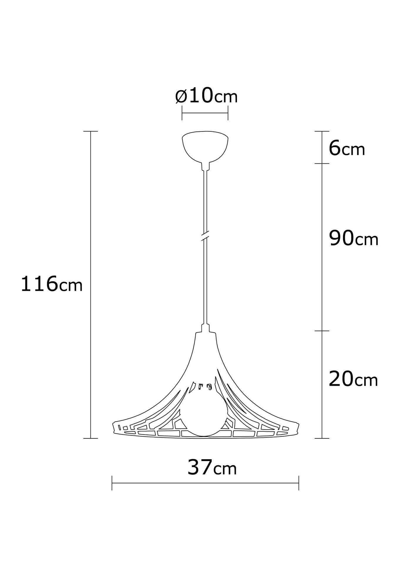 Candeeiro de Teto Elegante de Cobre, 37 cm de Diâmetro, 126 cm de Altura | Corpo em Metal, Soquete E27, 40 W Máx. | Design Industrial Glamour Moderno para Casa e Escritório