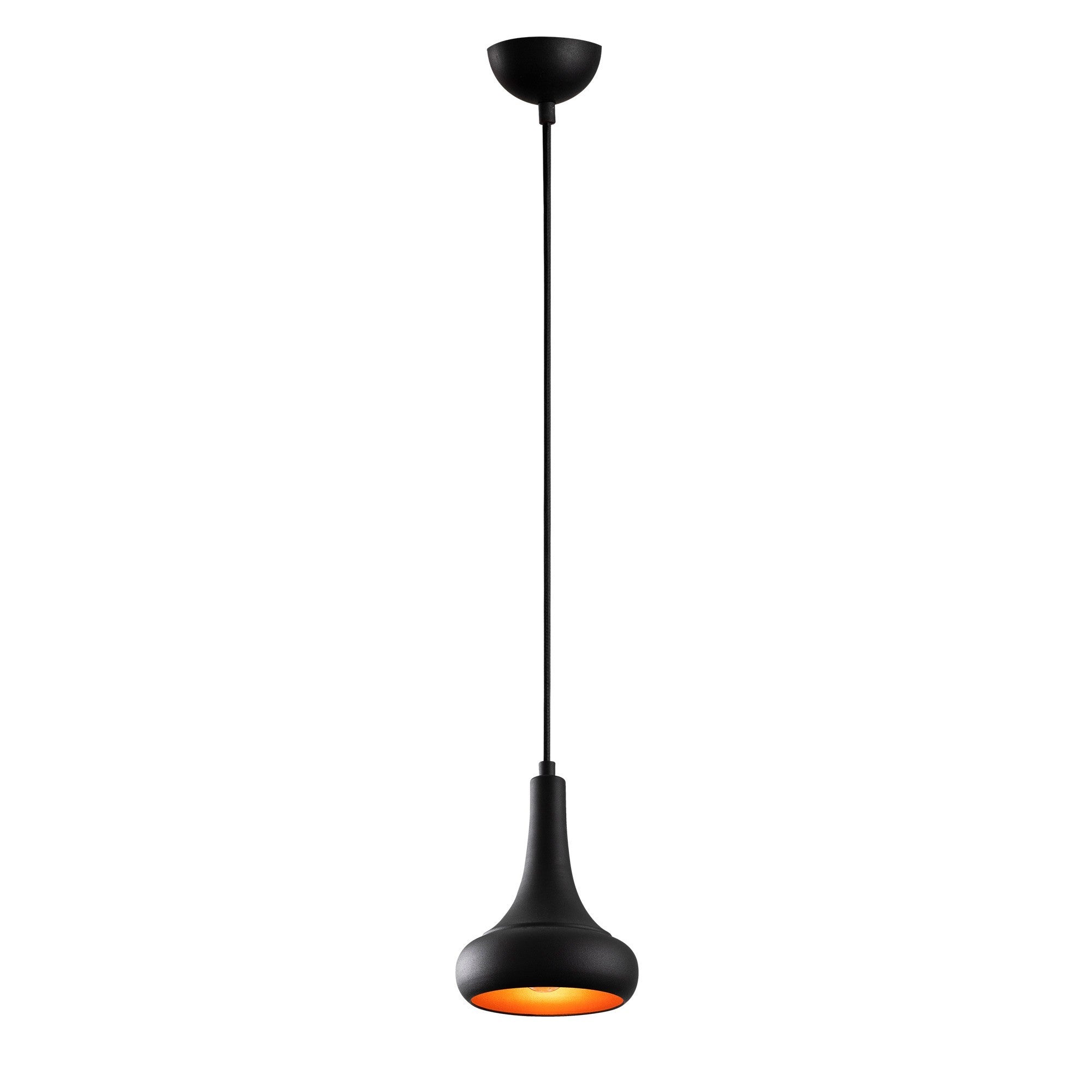 Candeeiro de Teto Industrial Moderno, Metal Preto, 16 cm de Diâmetro, 117 cm de Altura | Soquete E27, 40 W Máx. | Iluminação Elegante para Casa e Escritório