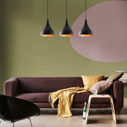 Candeeiro de Teto Industrial Moderno, Metal Preto, 72 cm de Diâmetro, 118 cm de Altura | Ajustável, 3 Soquetes E27, Elegante para Decoração de Casa e Escritório