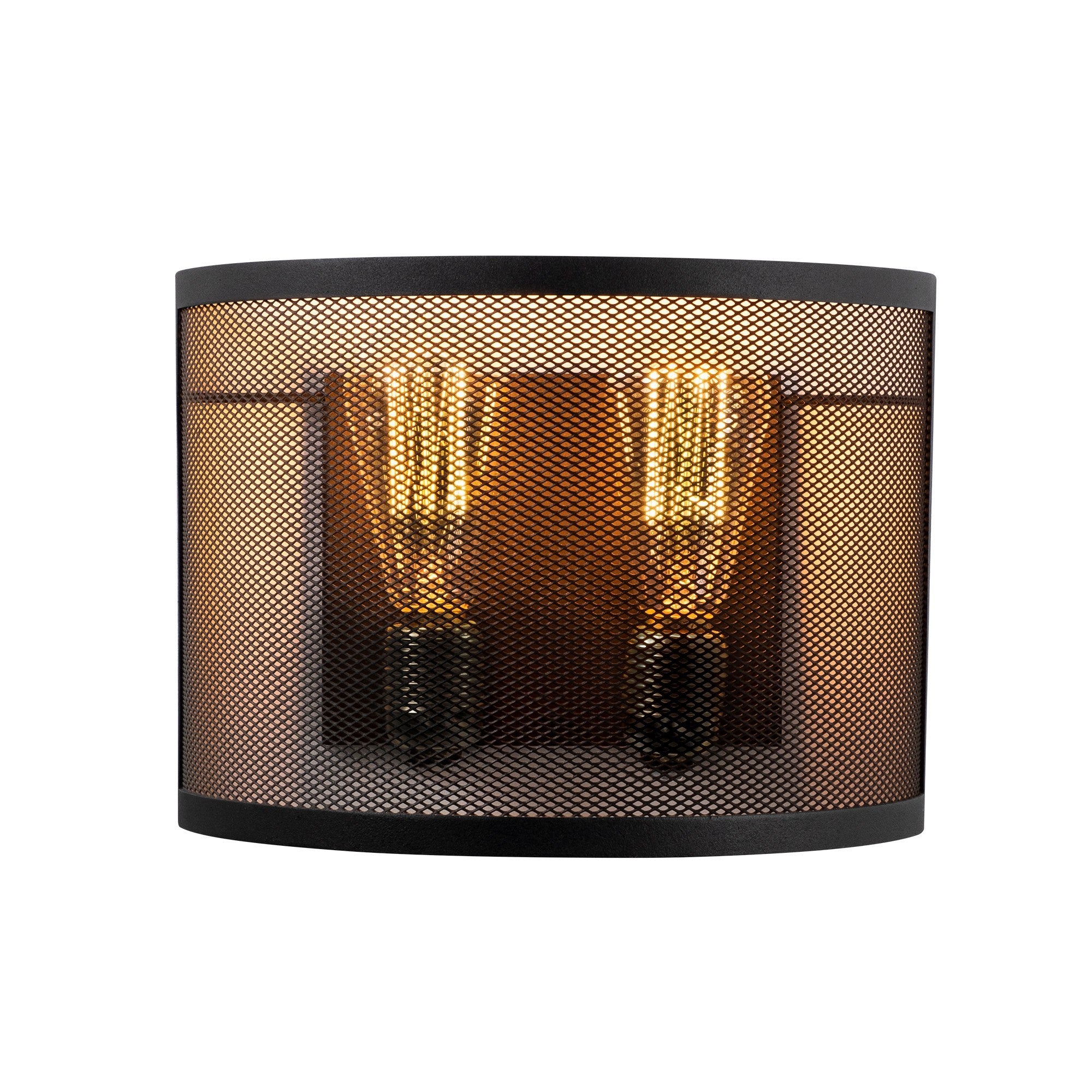 Candeeiro de Parede industrial, corpo de metal preto, 30 cm de diâmetro x 23 cm de altura | Soquete E27, máx. 40 W | Iluminação elegante e funcional para espaços modernos
