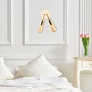 Candeeiro de Parede Elegante Dourada, Corpo de Metal, 14 cm de Diâmetro, 20 cm de Altura | 2 x E27 Máx. 40 W, IP20 | Design Glamour Moderno para Decoração de Casa com Estilo
