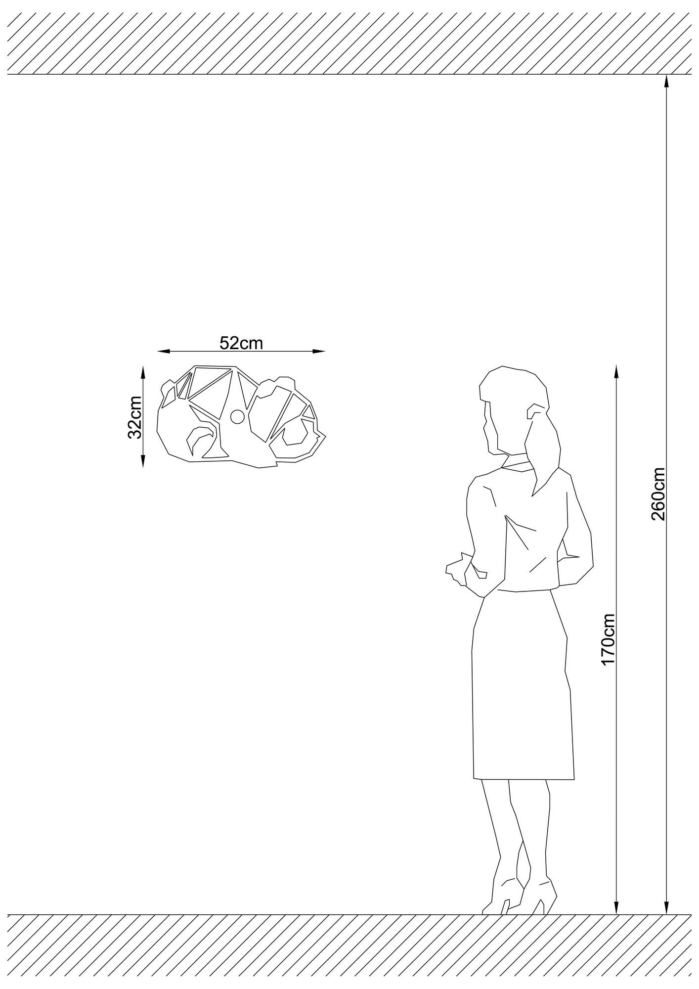 Candeeiro de Parede-W-027-Preto