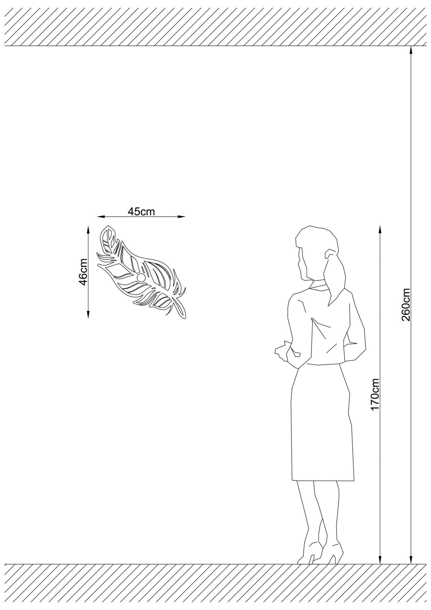 Candeeiro de Parede-W-030-Preto