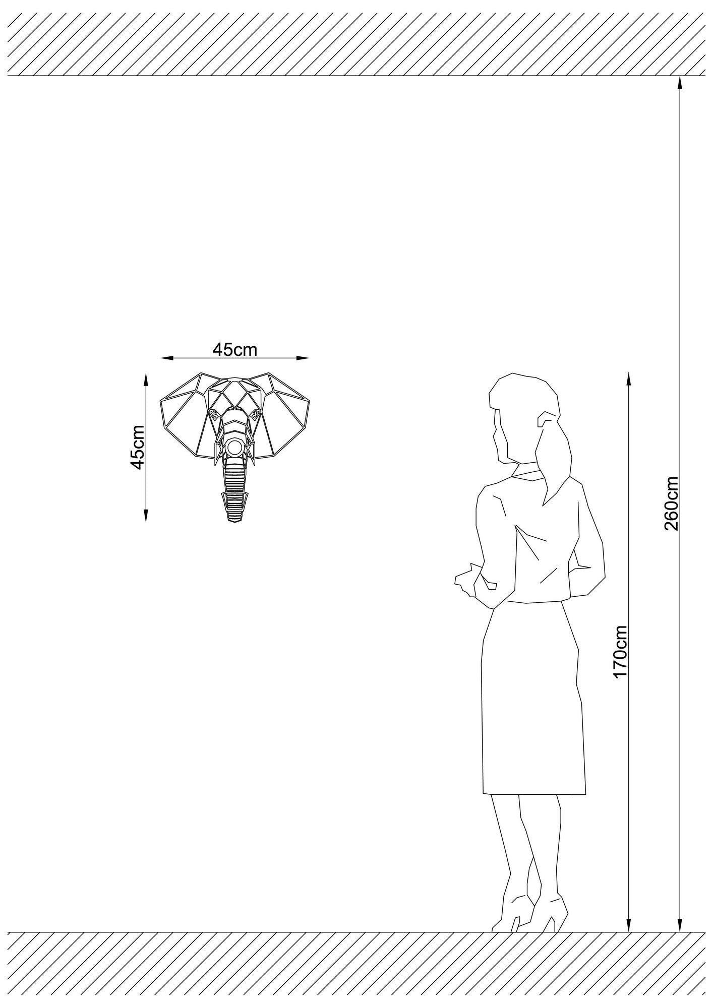 Candeeiro de Parede-W-034-Preto