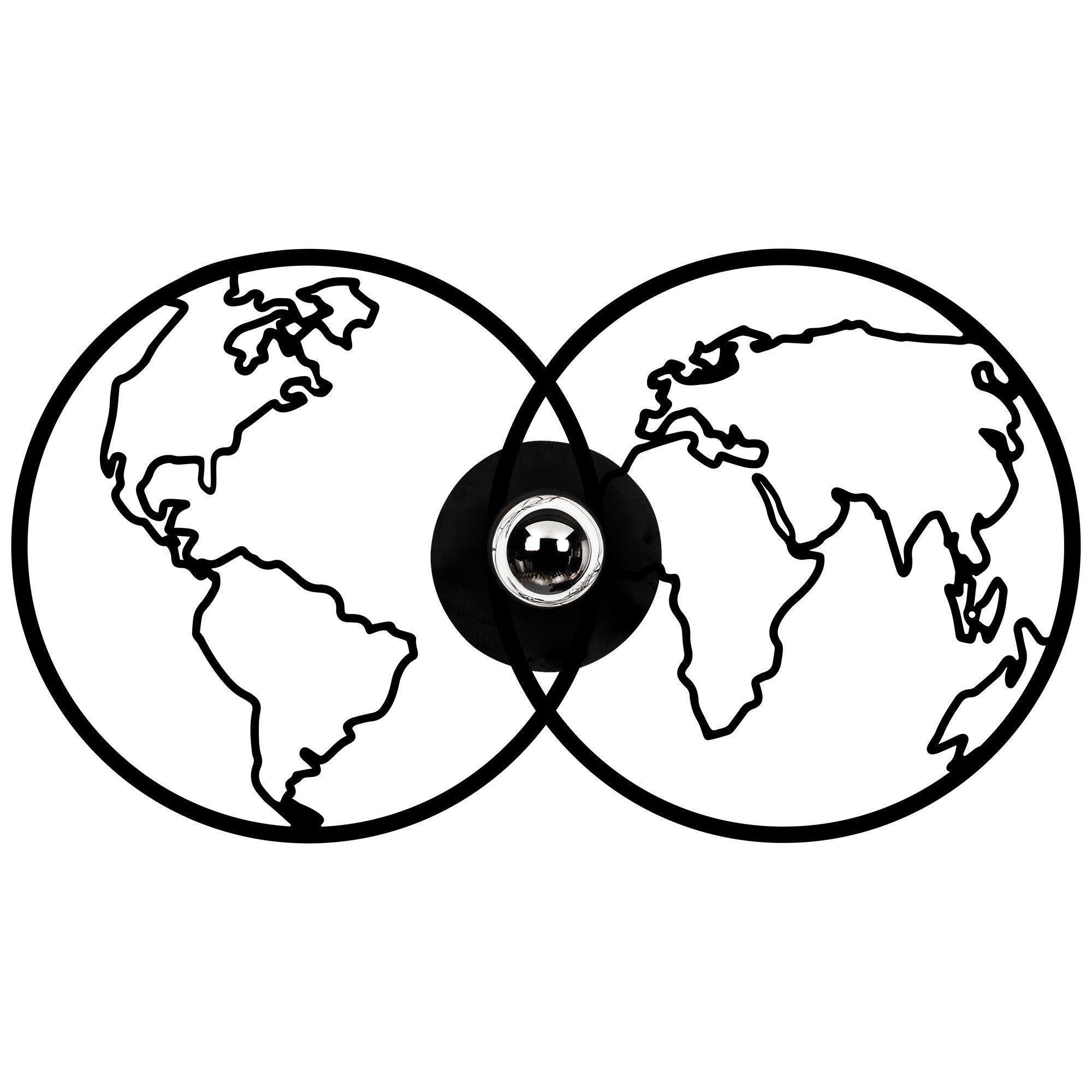 Candeeiro de Parede-W-036-Preto