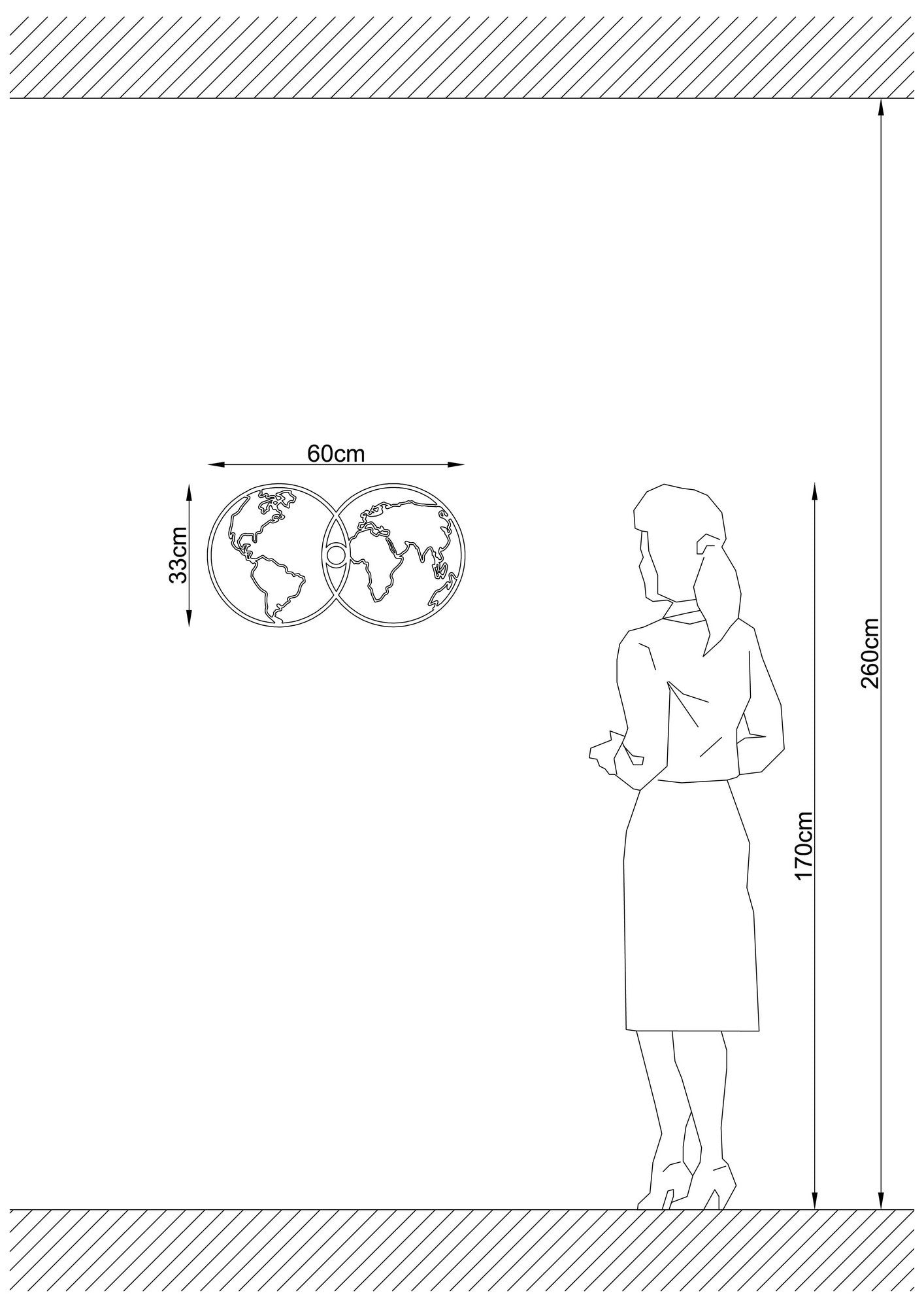 Candeeiro de Parede-W-036-Preto
