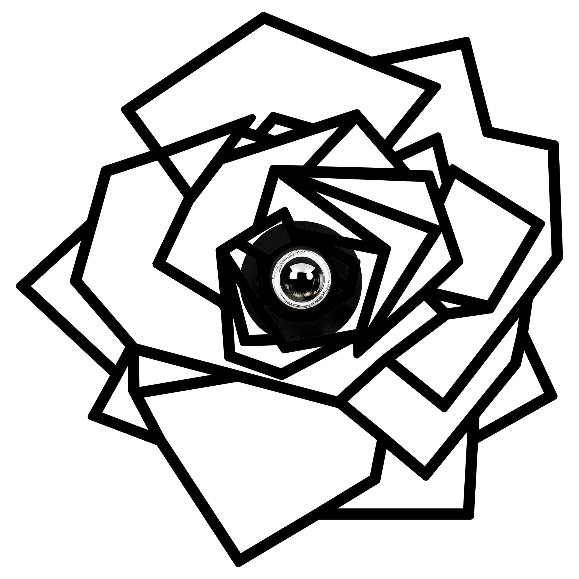 Candeeiro de Parede-W-042-Preto